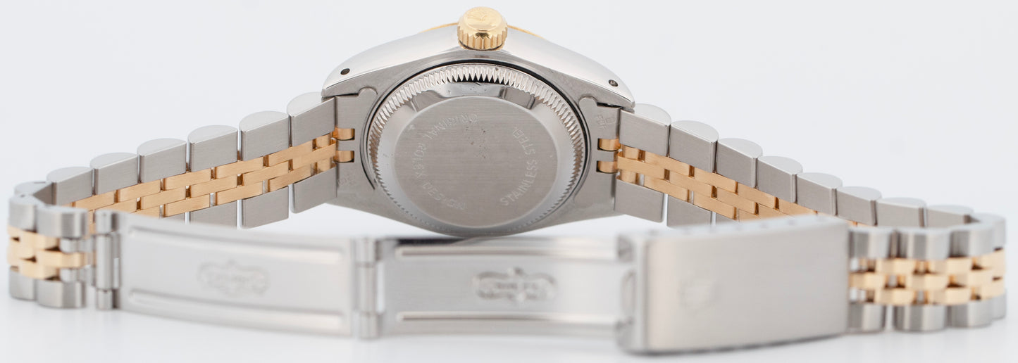 Ladies Rolex DateJust 26mm CHAMPAGNE Yellow Gold Stainless JUBILEE Watch 69173