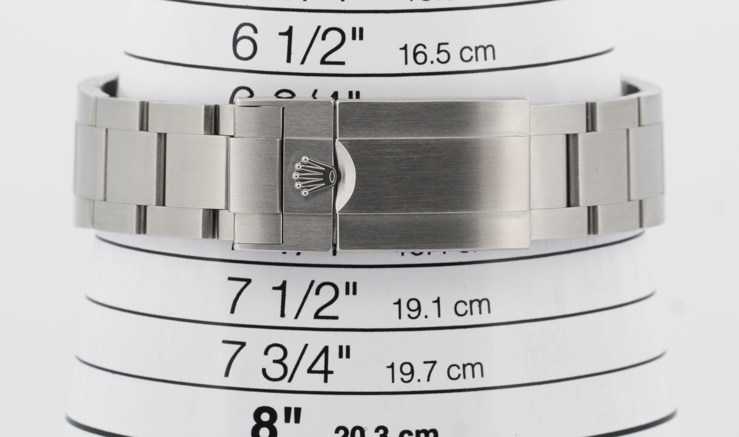 UNPOLISHED 2023 PAPERS Rolex Air-King 40mm Green BLACK Steel Watch 126900 BOX