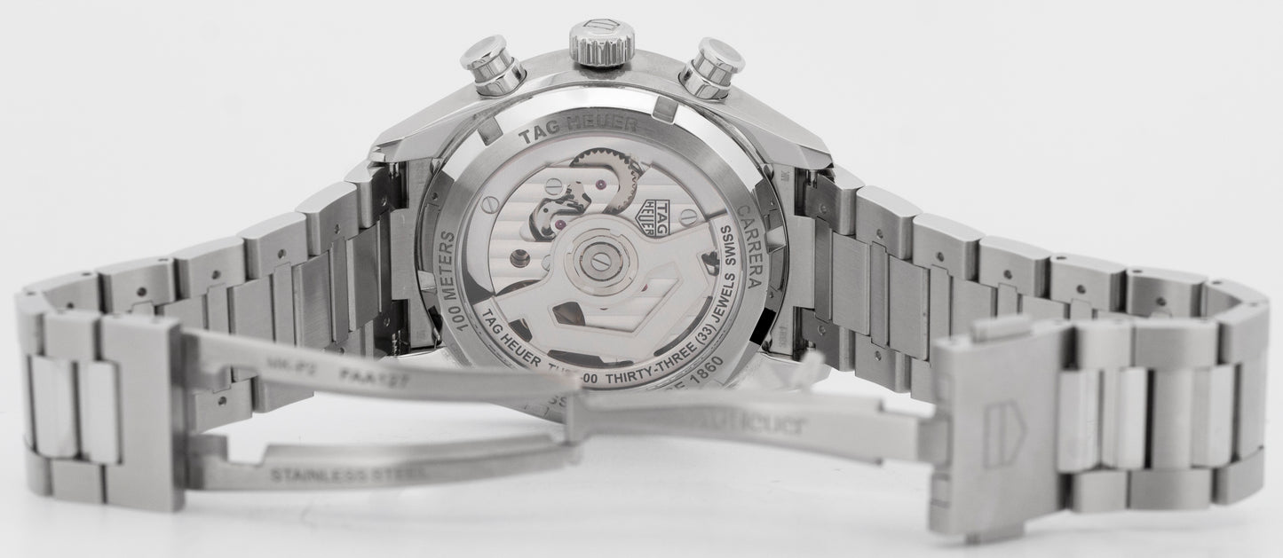 PAPERS Tag Heuer Carrera Chronograph 39mm Stainless Steel CBS2216.BA0041 BOX