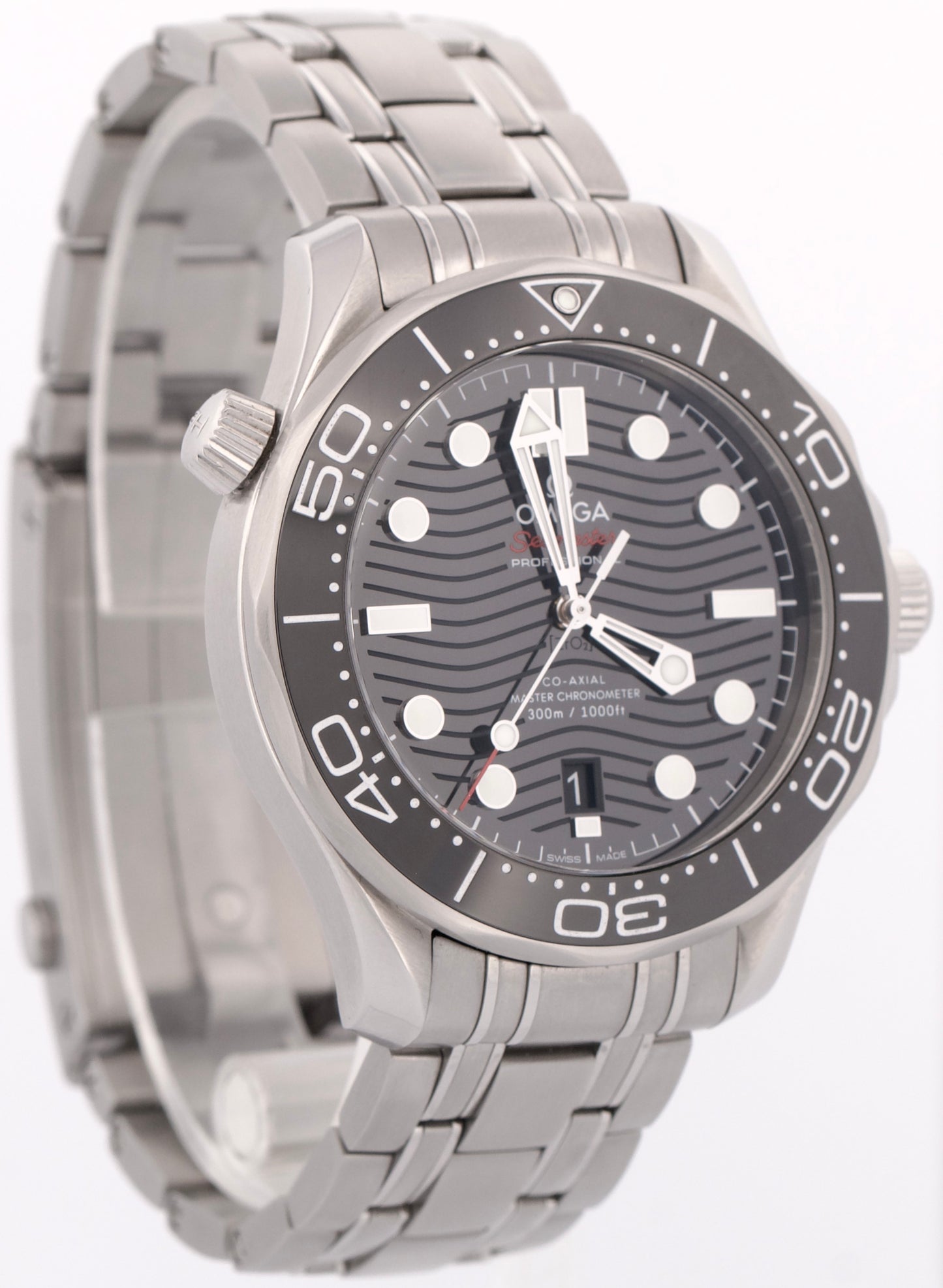 MINT PAPERS Omega Seamaster Black Wave 210.32.42.20.01.001 42mm Rubber Steel BOX