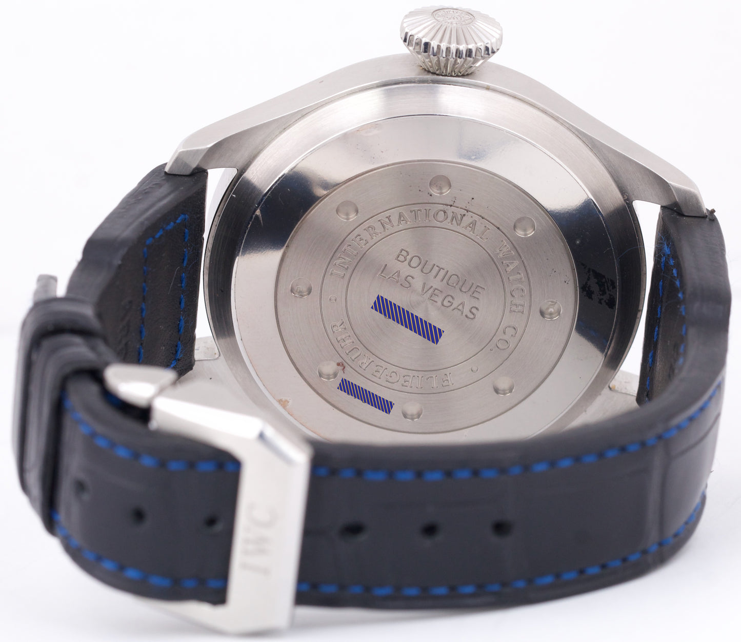 IWC Big Pilot BLUE VEGAS Boutique Edition 46mm BLUE Black Leather Steel IW500429