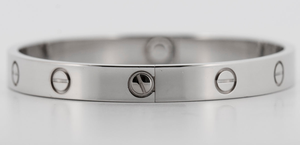 2024 Cartier Love Bracelet B6067617 18K White Gold Size 17 Box Papers