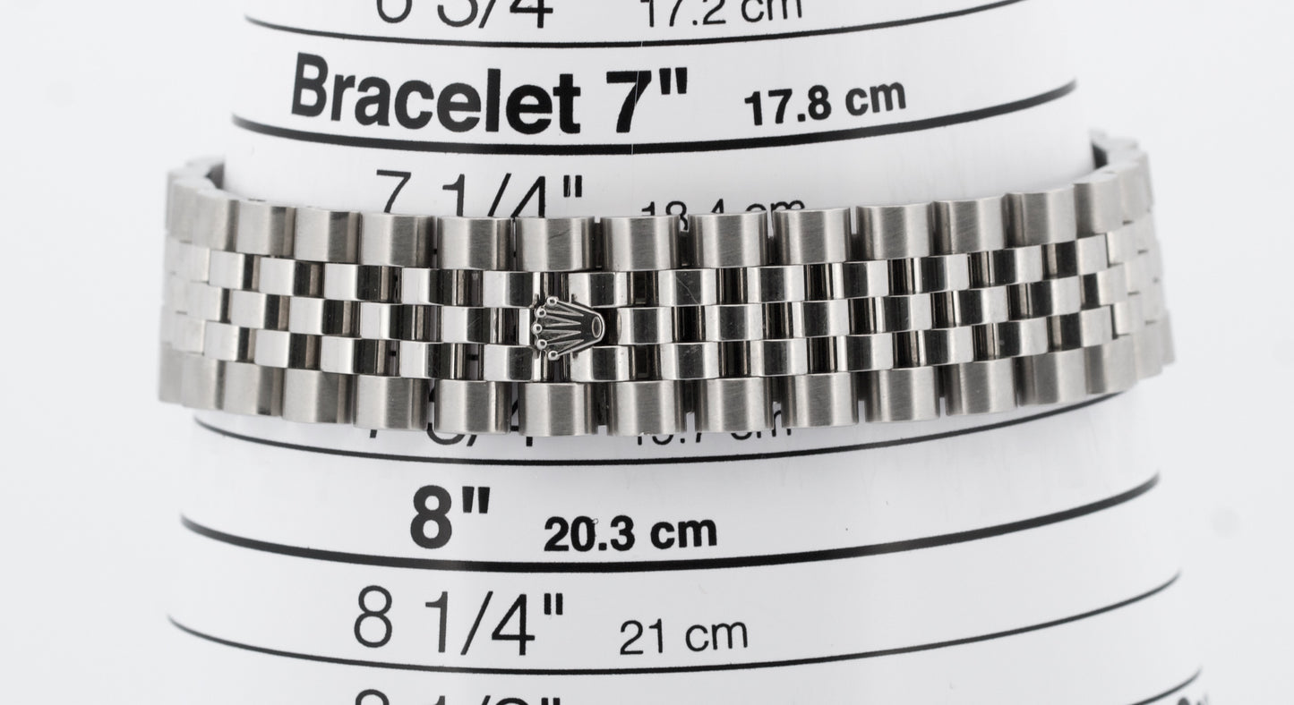 UNPOLISHED PAPERS Rolex DateJust 36mm SILVER Steel JUBILEE 18K Gold 116234 BOX