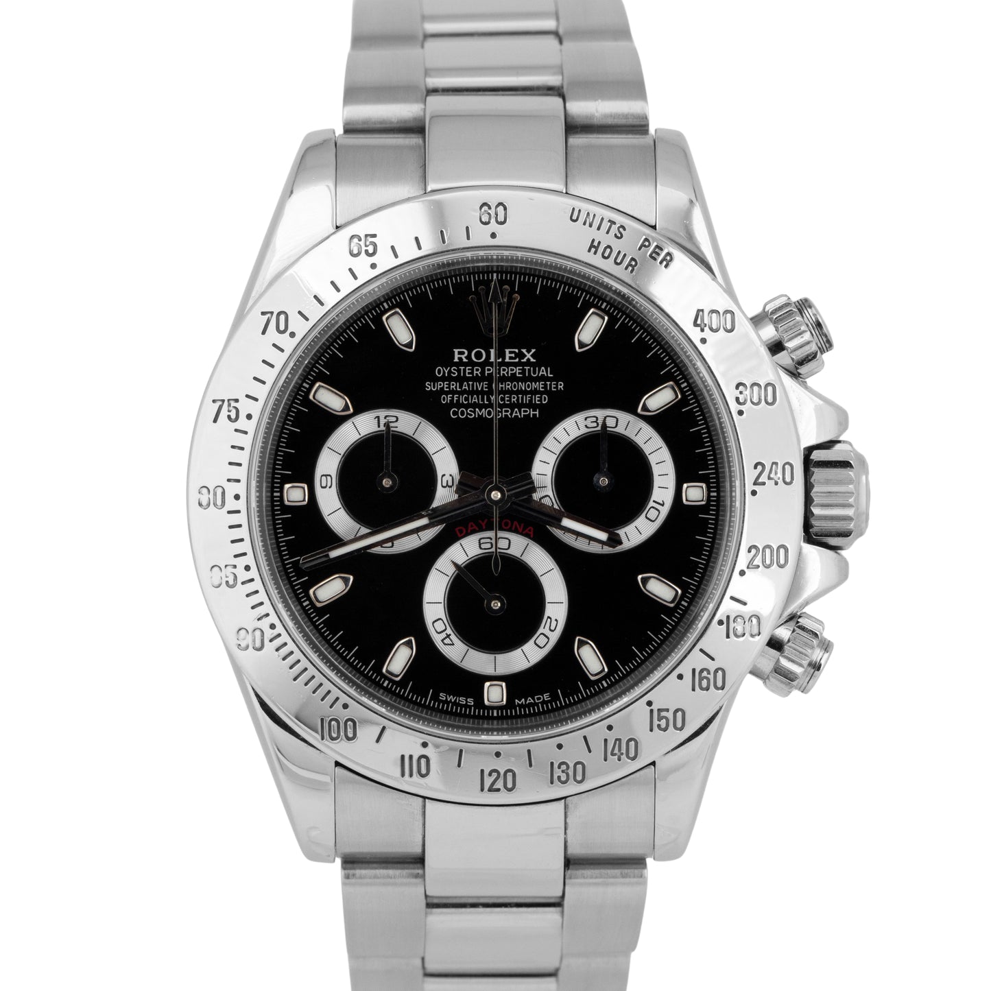 Rolex Daytona Cosmograph BLACK 40mm Stainless Steel Oyster 116520 Watch