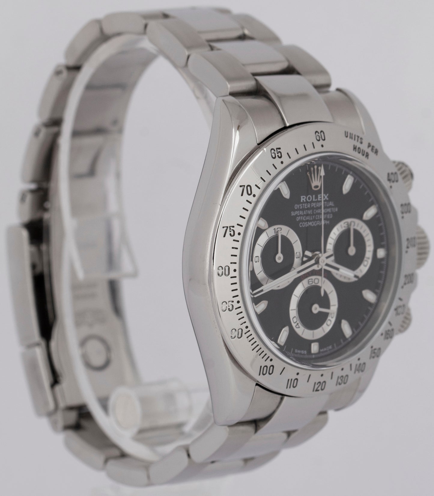 Rolex Daytona Cosmograph BLACK 40mm Stainless Steel Oyster 116520 Watch
