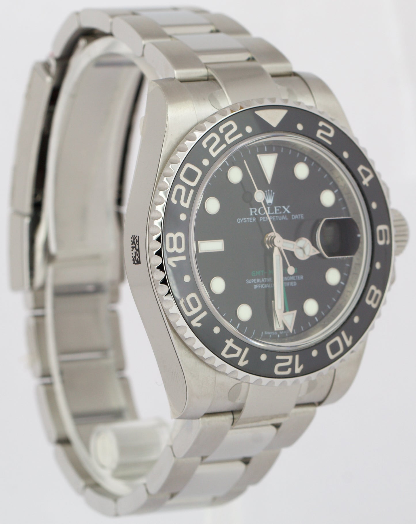 UNWORN NOS STICKERED PAPERS Rolex GMT-Master II Green Black 40mm 116710 LN BOX