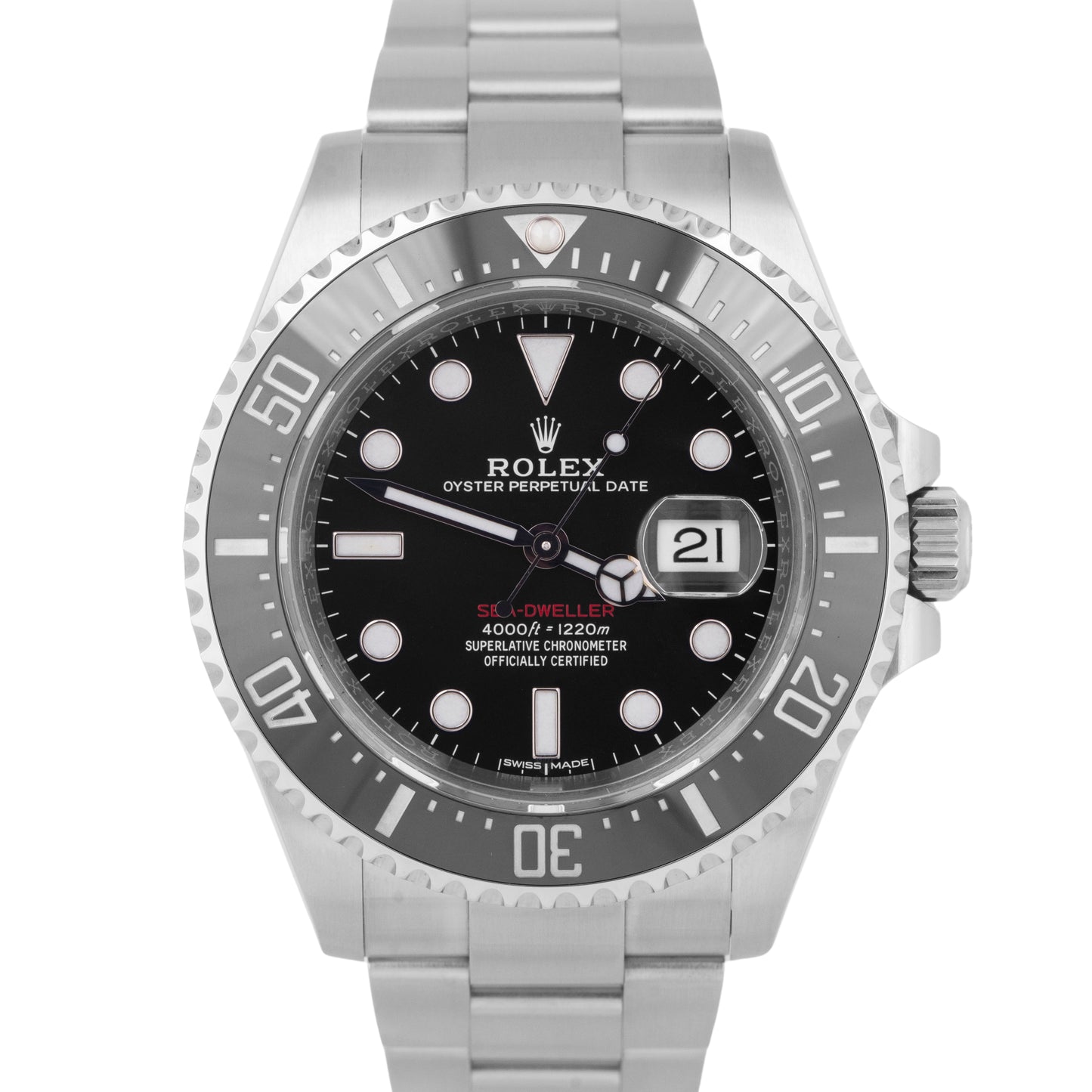 2017 Rolex 'Red' Sea-Dweller 126600 Black Mark I Stainless Steel 43mm MK1 Watch