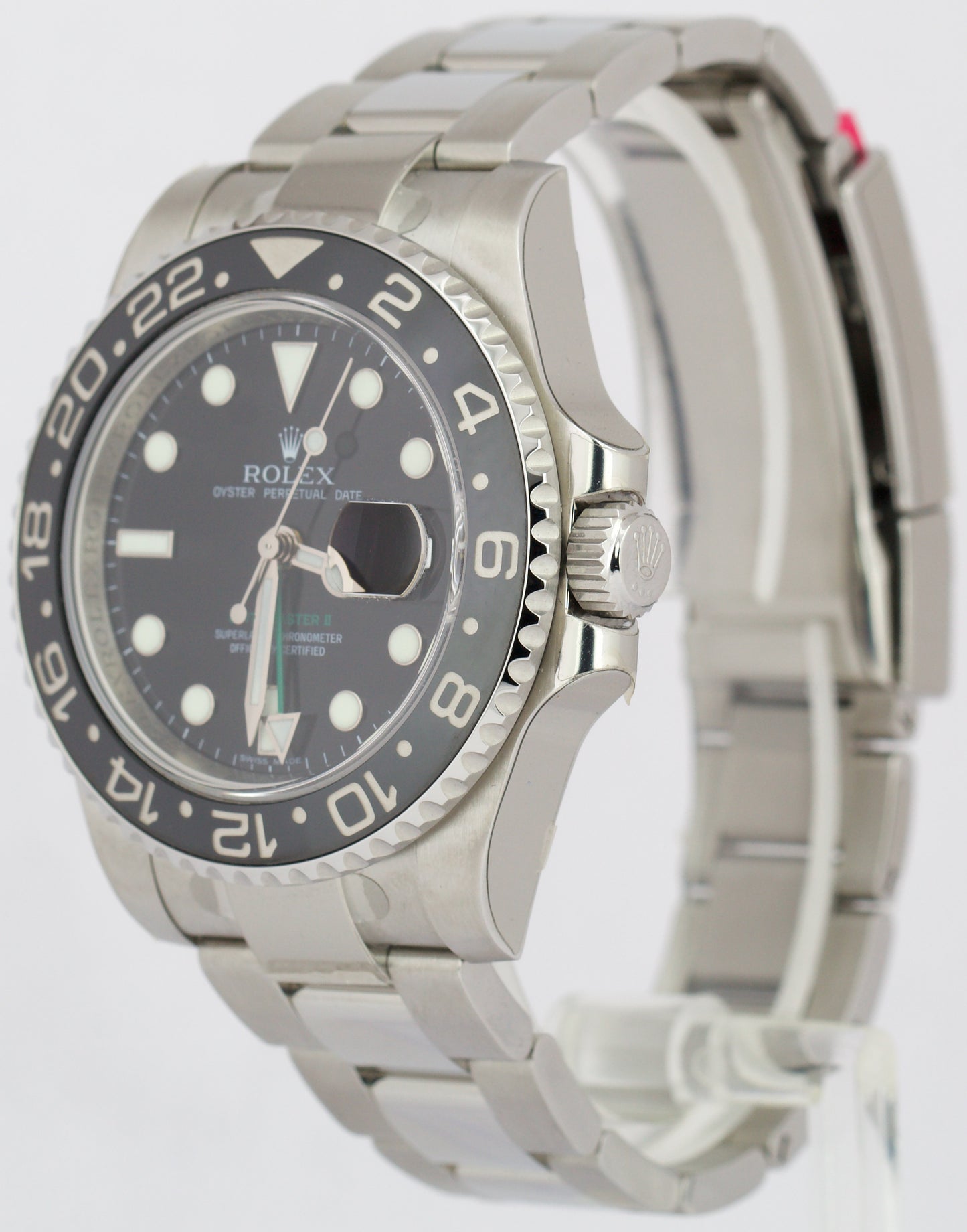 UNWORN NOS STICKERED PAPERS Rolex GMT-Master II Green Black 40mm 116710 LN BOX