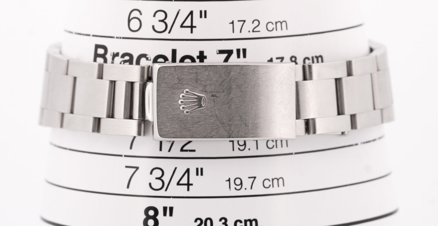 UNPOLISHED PAPERS Rolex Oyster Perpetual Air-King Silver DOMINOS 34mm 14000 BOX