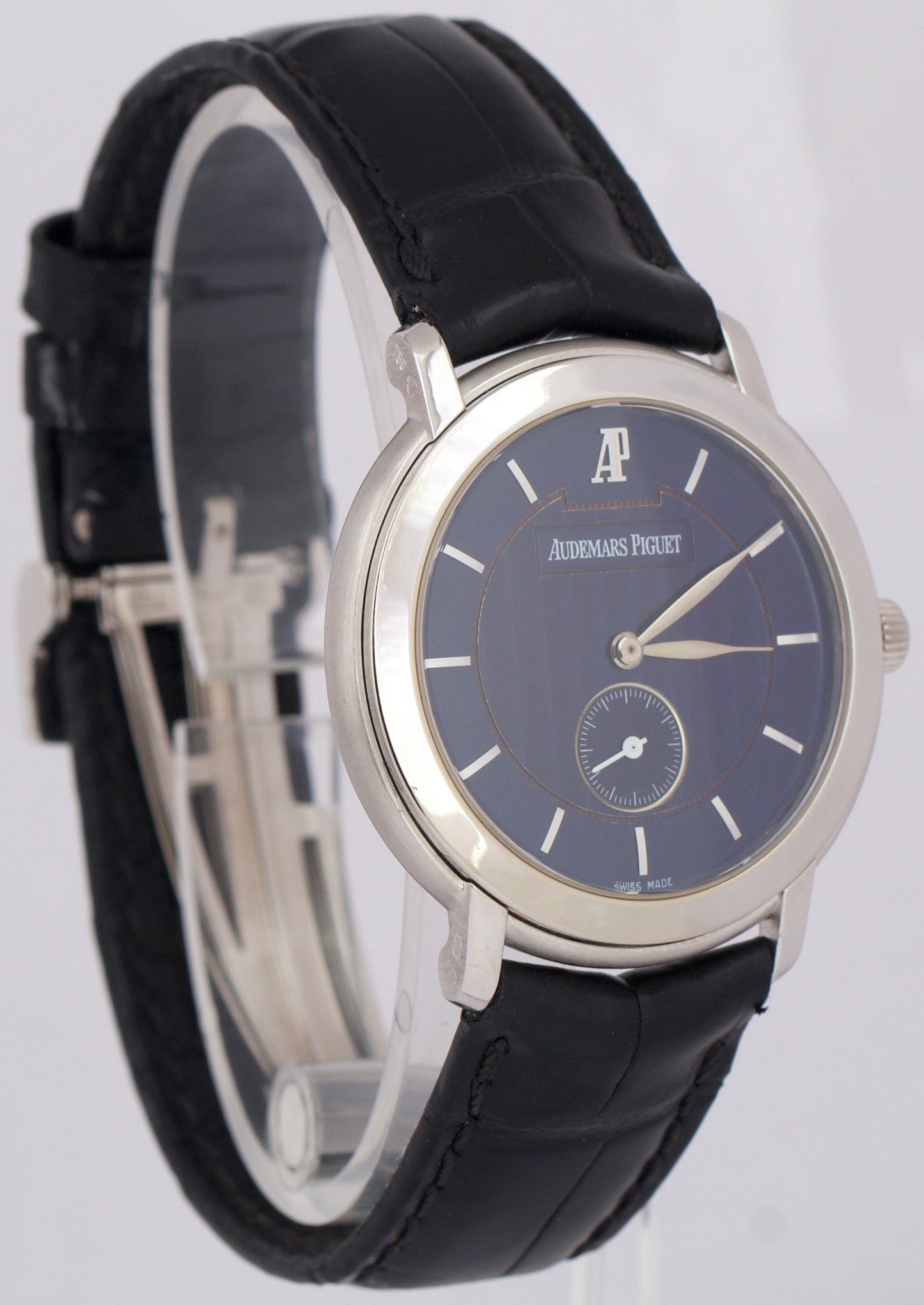 Audemars Piguet Jules BLUE 18K White Gold SMALL SECONDS Leather 36mm 15056BC