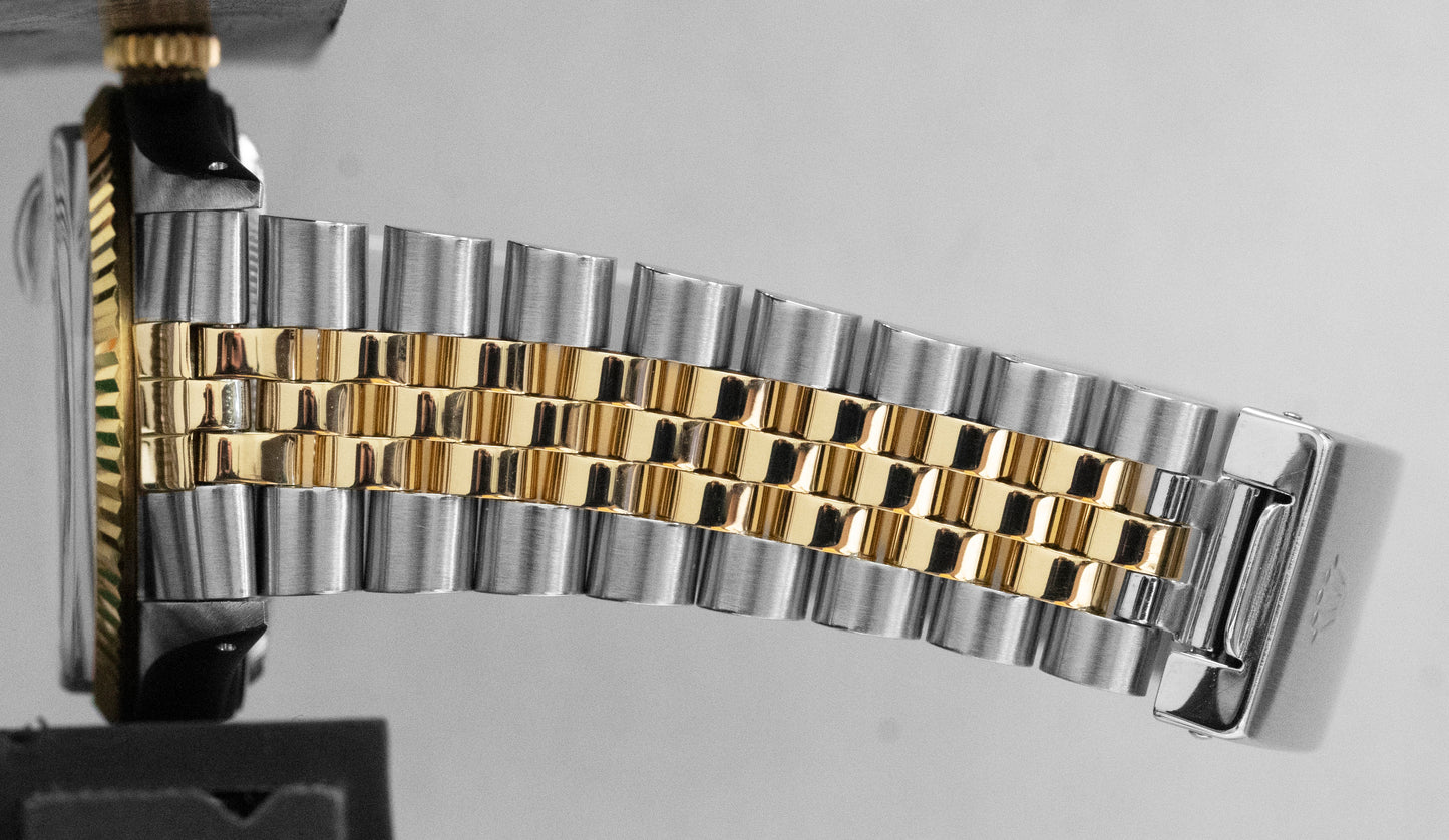 PAPERS Rolex DateJust 36mm White Two-Tone 18K Yellow Gold Jubilee 16013 BOX