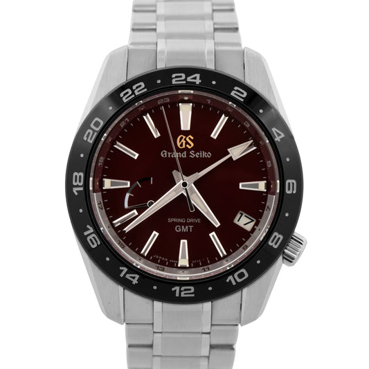 2025 PAPERS Grand Seiko Sport GMT Stainless Steel RED 40mm Watch SBGE305G BOX