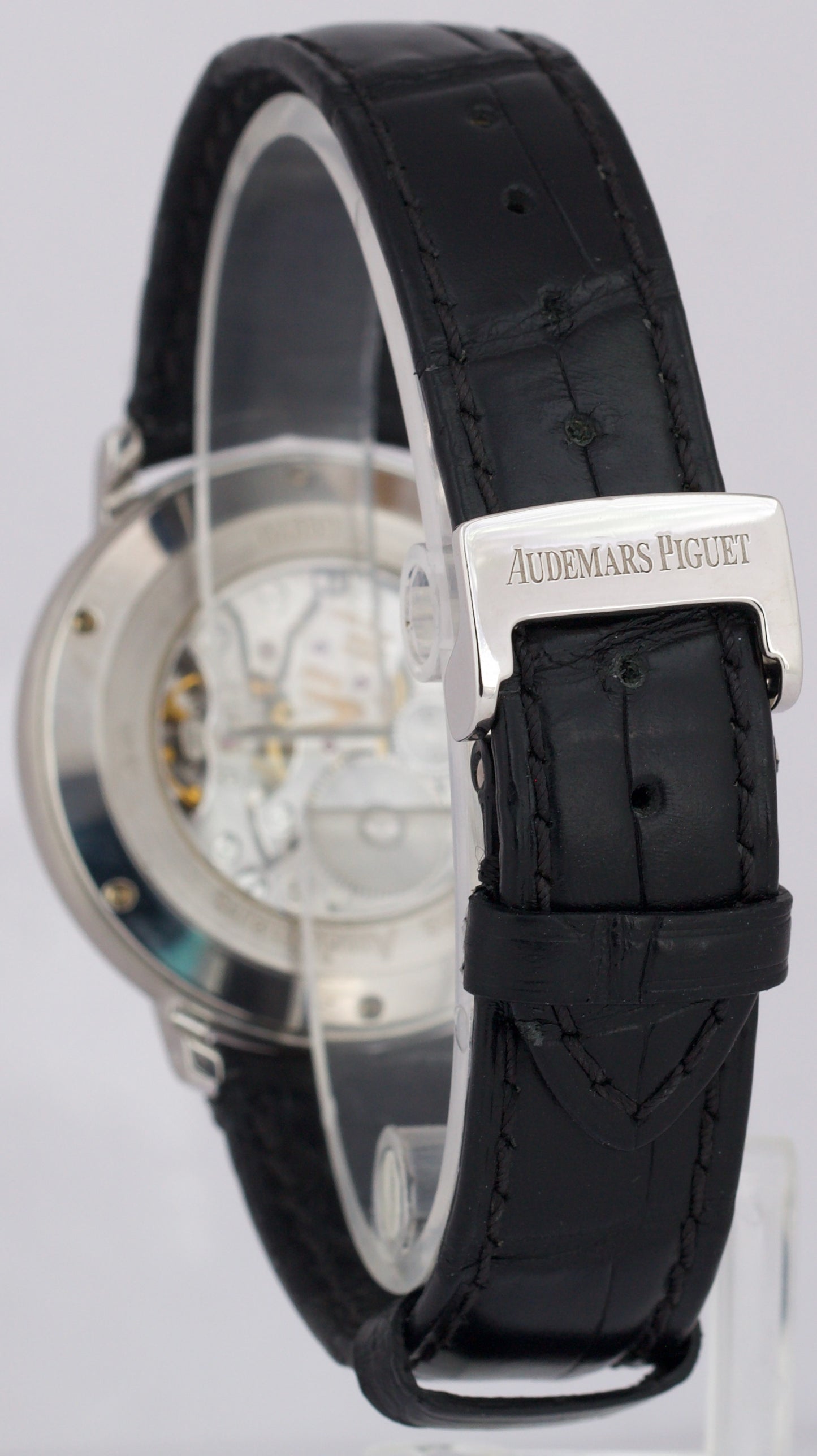 Audemars Piguet Jules BLUE 18K White Gold SMALL SECONDS Leather 36mm 15056BC