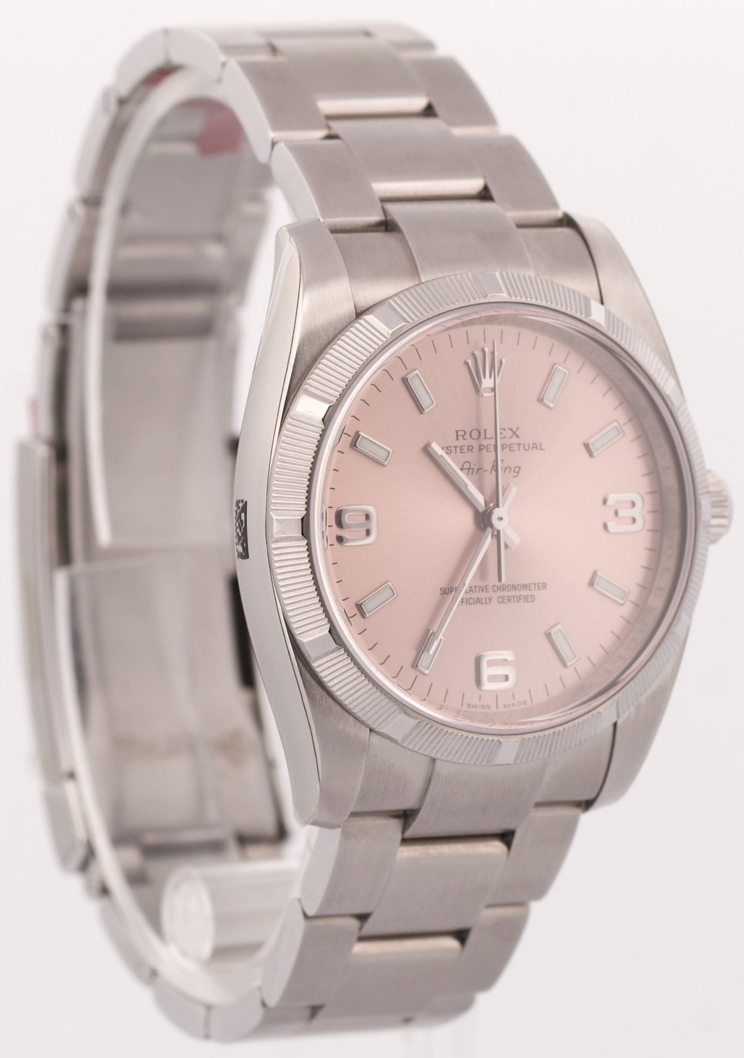 NEW STICKERED 2024 Rolex Oyster Perpetual SALMON Pink Stainless 34mm 114210 BOX