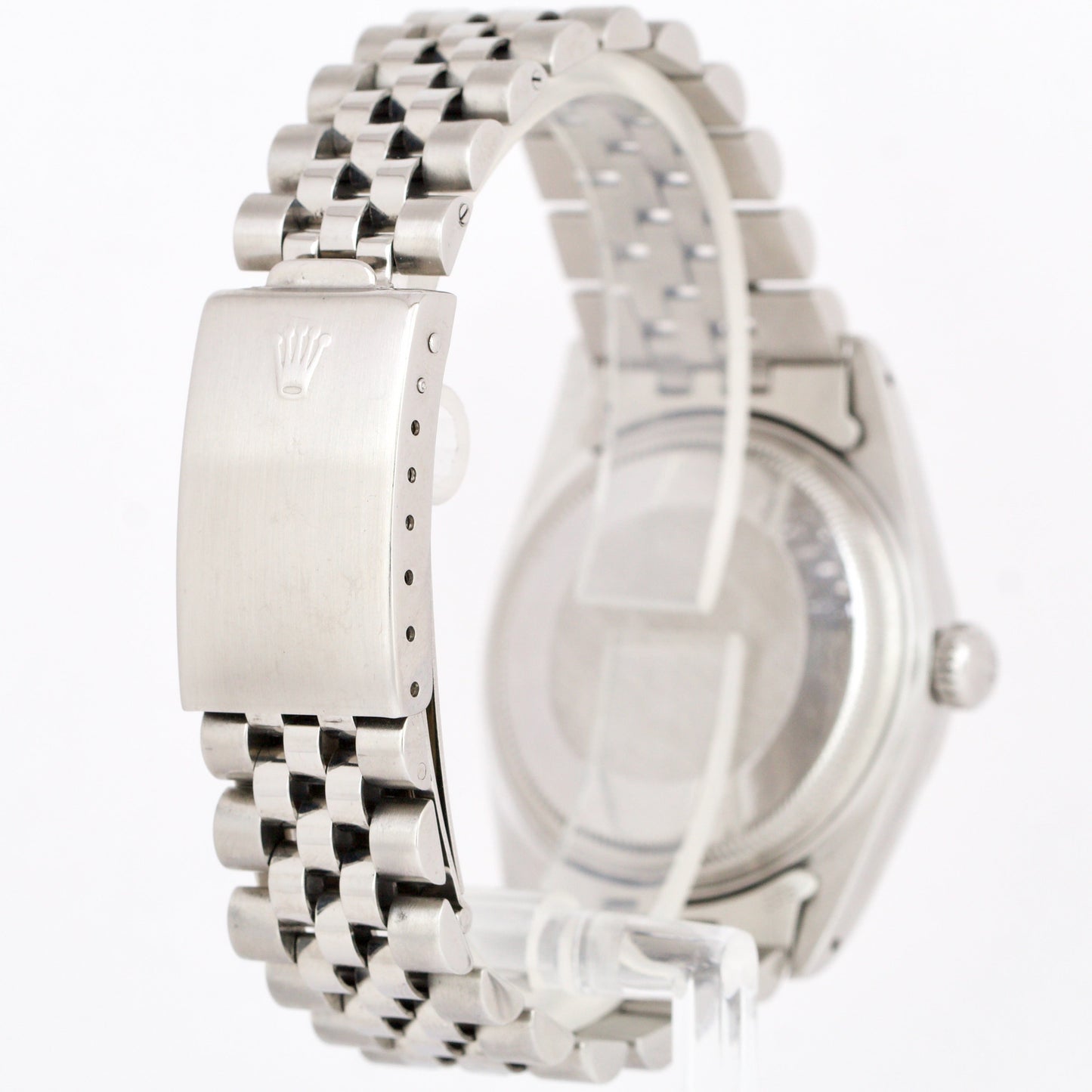 1984 Rolex DateJust SILVER LINEN Fluted Stainless Steel JUBILEE 36mm Watch 16014