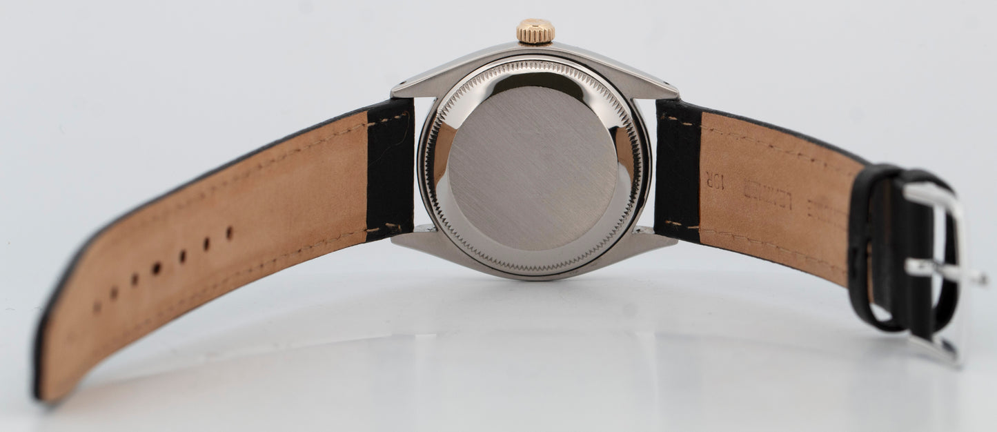 Rolex Oyster Perpetual Silver Yellow Gold 34mm Automatic Watch 6567 Watch