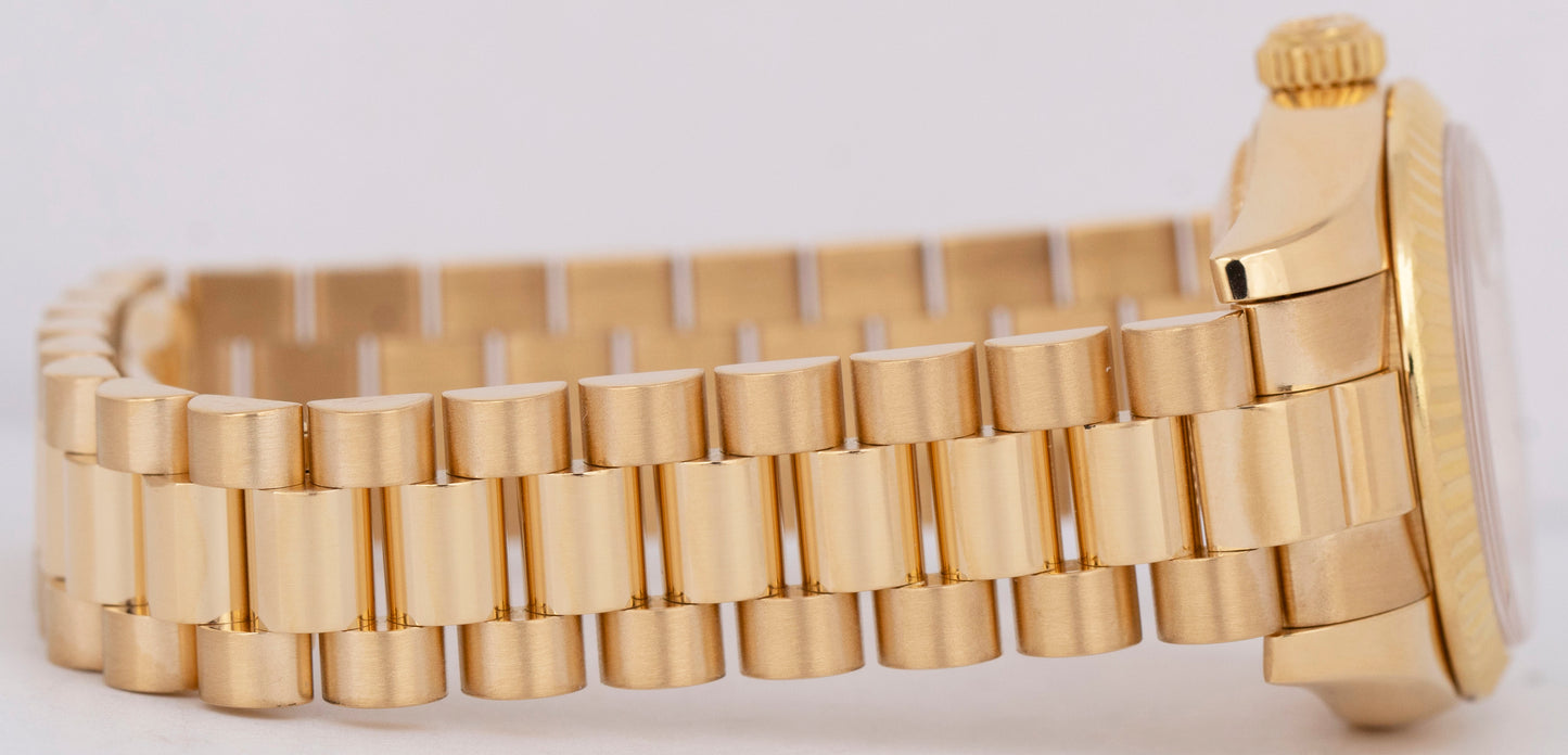 MINT PAPERS Rolex DateJust President 26mm Champagne 18K Gold DIAMOND 179178 BOX