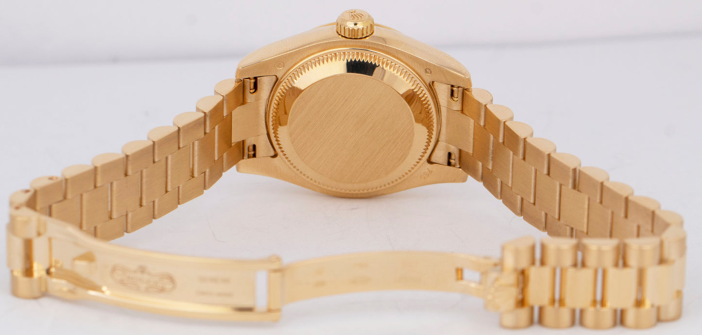 MINT PAPERS Rolex DateJust President 26mm Champagne 18K Gold DIAMOND 179178 BOX