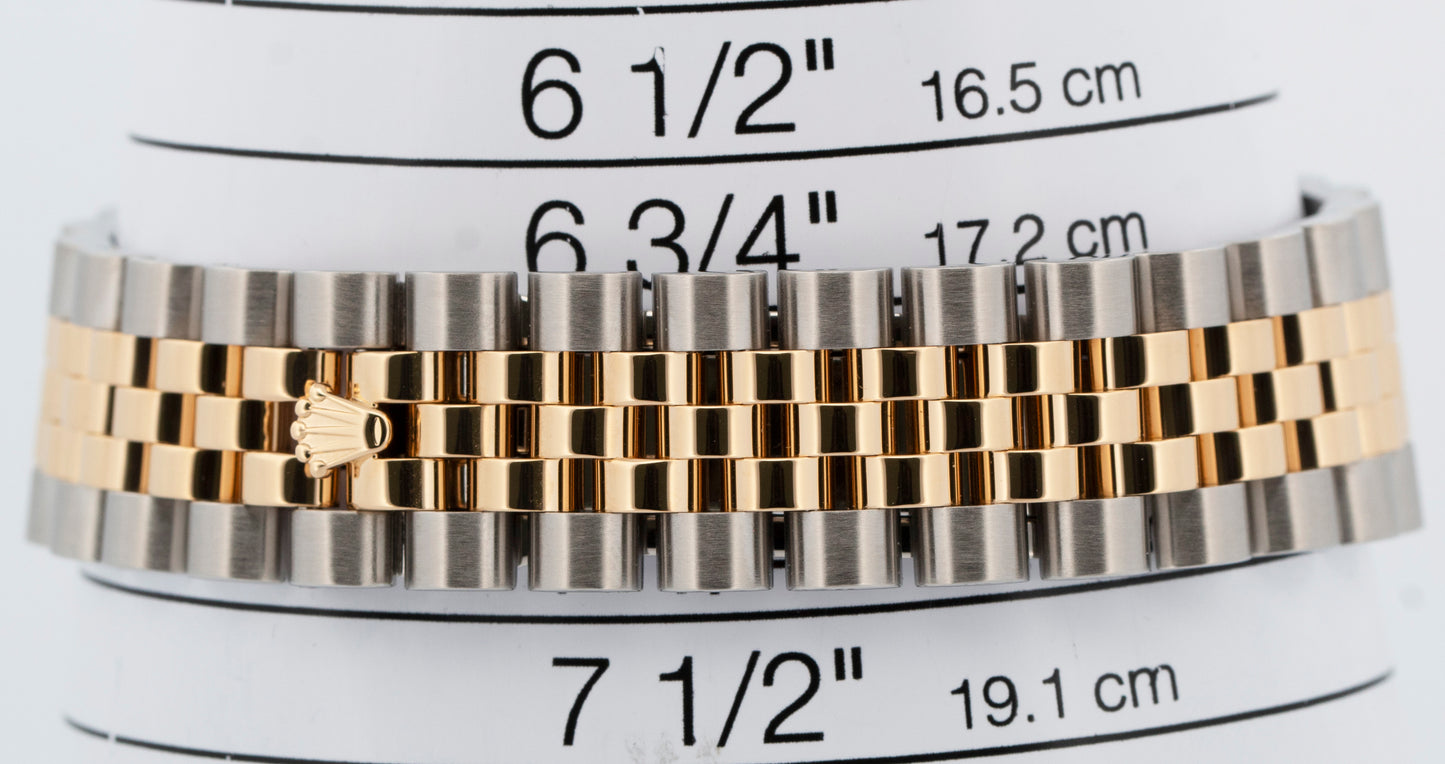 Rolex DateJust 36mm JUBILEE DIAMOND Two-Tone Yellow Gold Steel 116233 Watch BOX