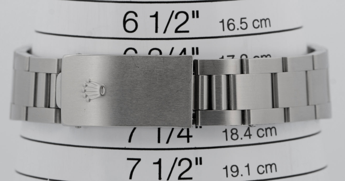 UNPOLISHED PAPERS Rolex Oyster Perpetual Air-King Blue 14010 Steel 34mm BOX