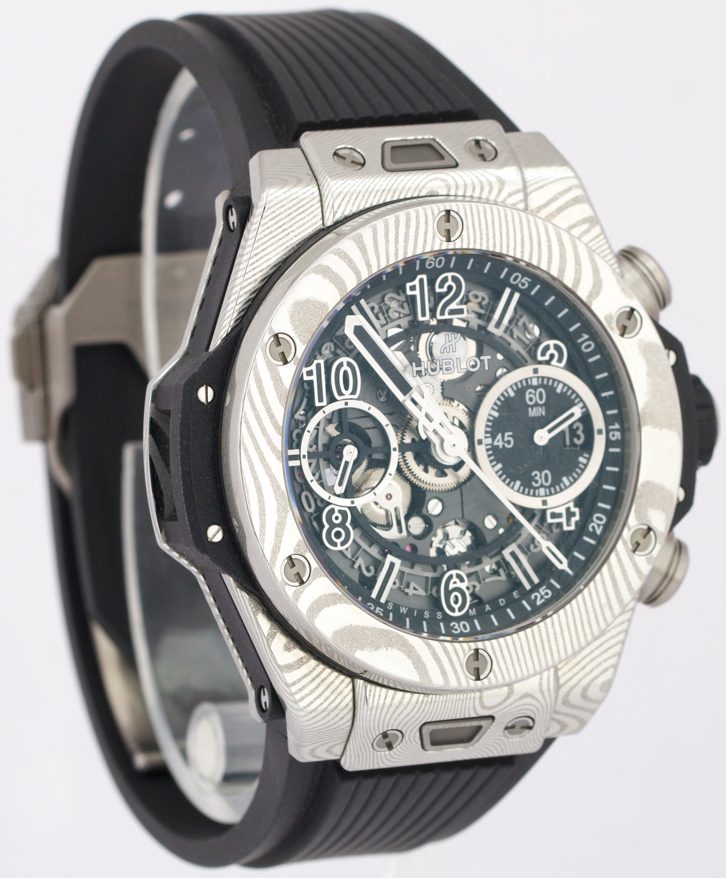 PAPERS Hublot Big Bang Chronograph 42mm DAMASCUS STEEL 441.DS.1170.NR.GAS22 BOX