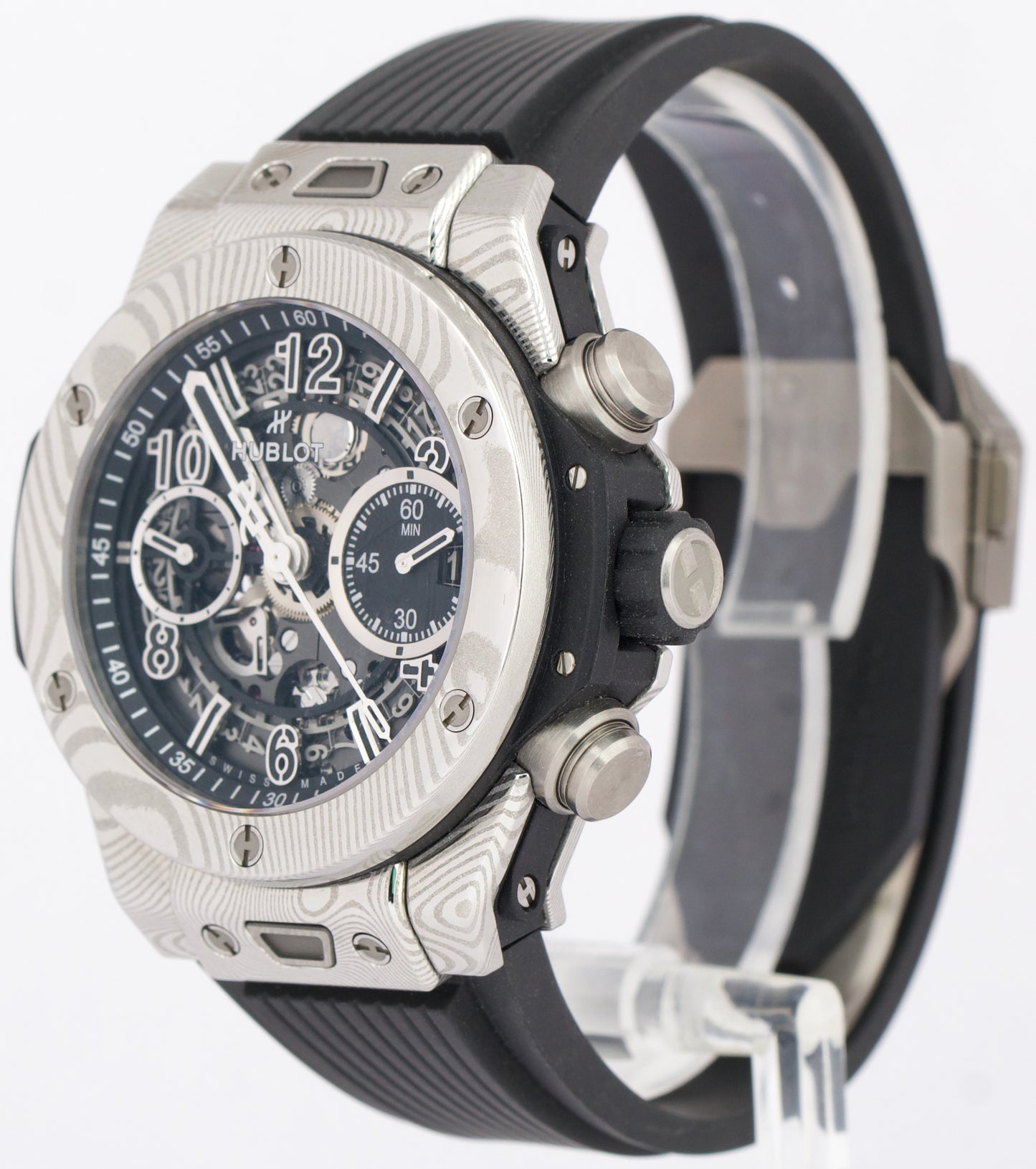 PAPERS Hublot Big Bang Chronograph 42mm DAMASCUS STEEL 441.DS.1170.NR.GAS22 BOX