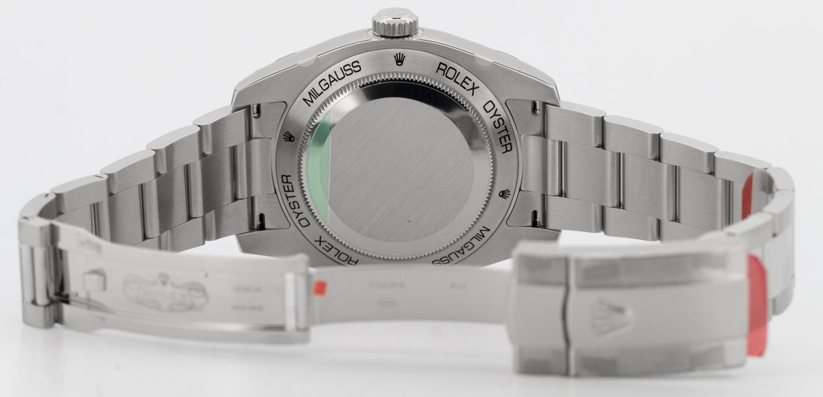 NOS 2014 Rolex Milgauss 116400 GV Black Stainless Steel 40mm Box Papers