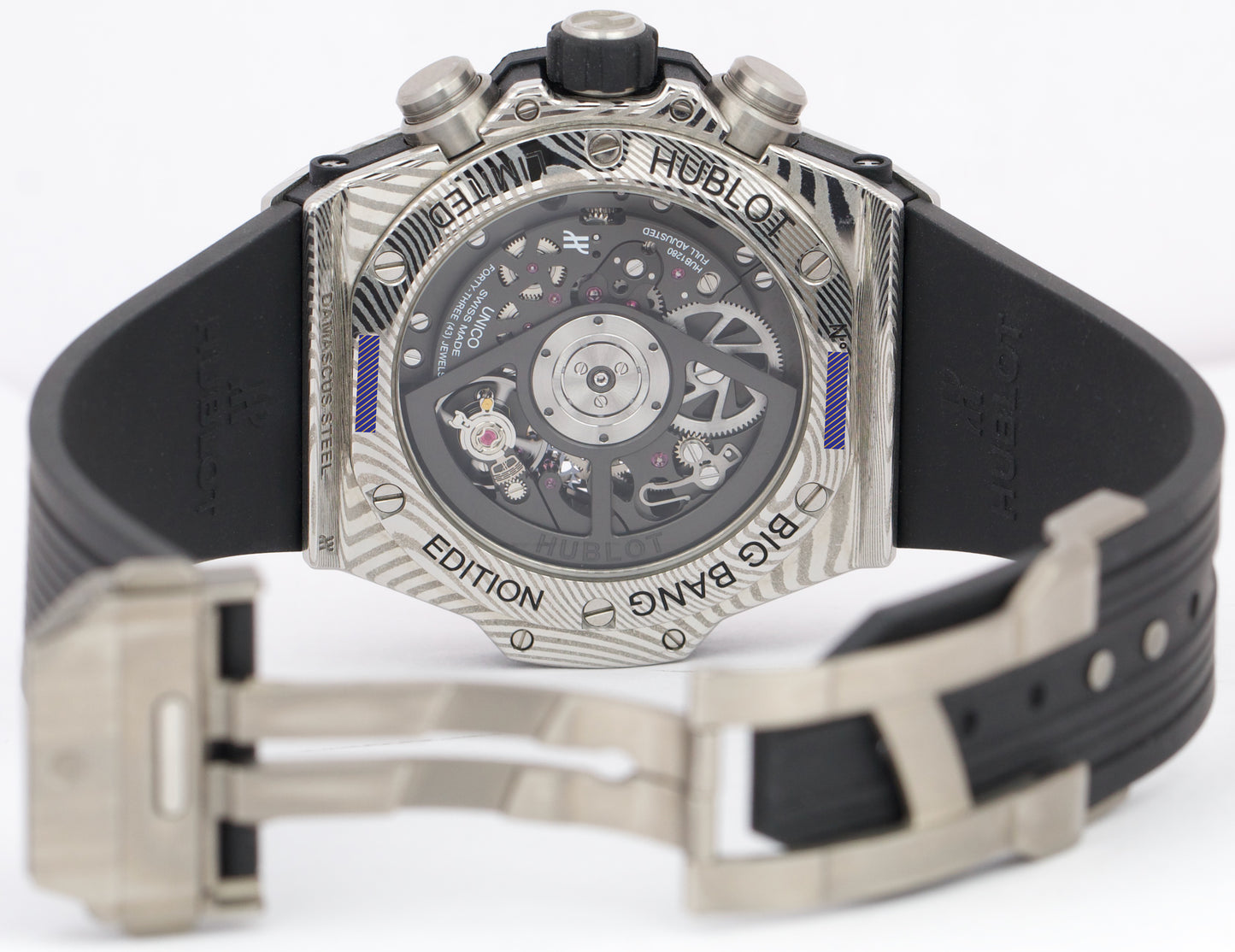 PAPERS Hublot Big Bang Chronograph 42mm DAMASCUS STEEL 441.DS.1170.NR.GAS22 BOX