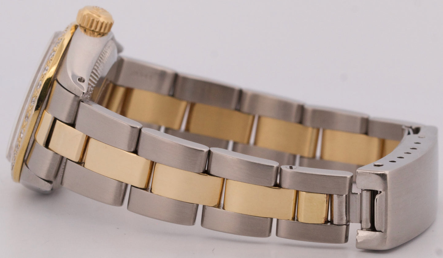 Rolex Oyster Perpetual 24mm CHAMPAGNE DIAMOND 18K Gold Oyster Watch 6719 BOX