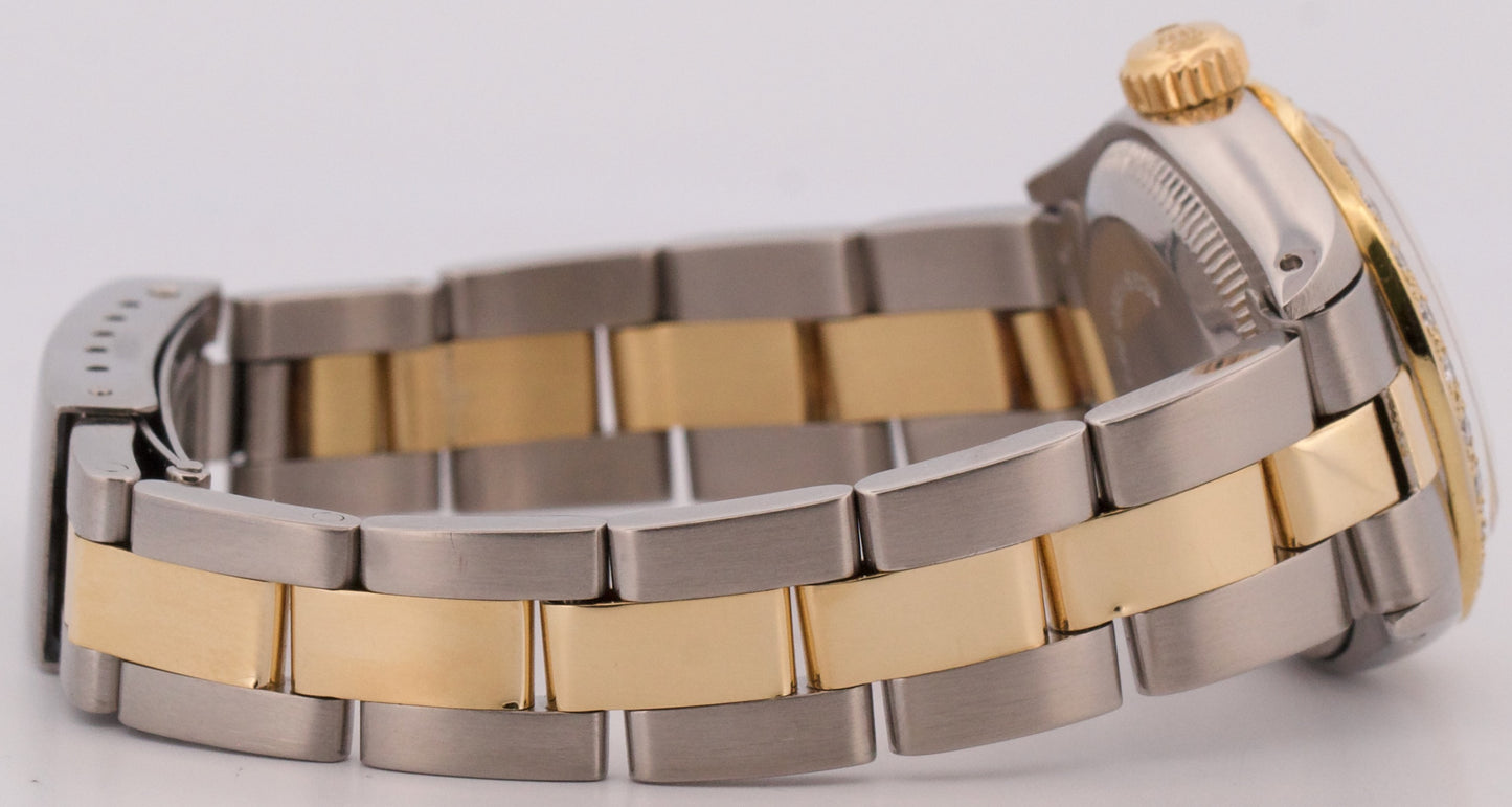 Rolex Oyster Perpetual 24mm CHAMPAGNE DIAMOND 18K Gold Oyster Watch 6719 BOX