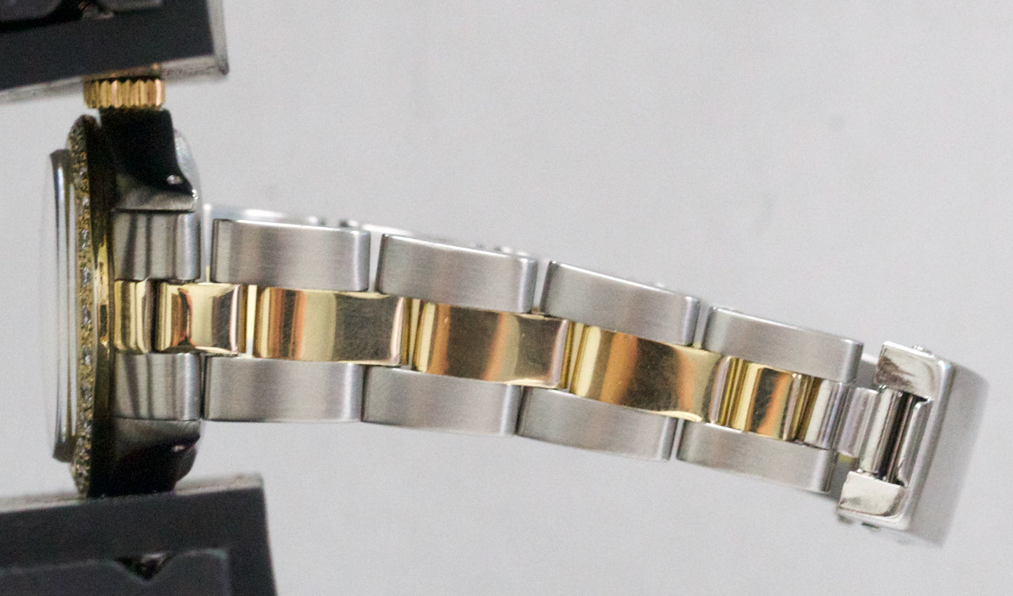 Rolex Oyster Perpetual 24mm CHAMPAGNE DIAMOND 18K Gold Oyster Watch 6719 BOX