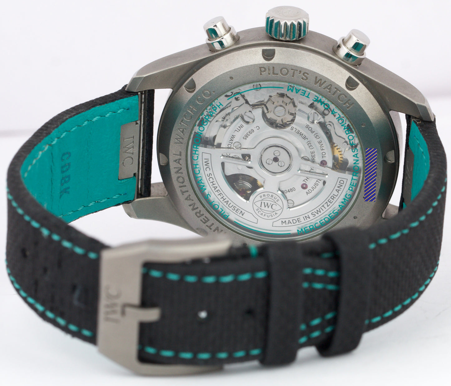 PAPERS IWC Pilot Chronograph MERCEDES-AMG Petronas 41mm Titanium IW388108 BOX