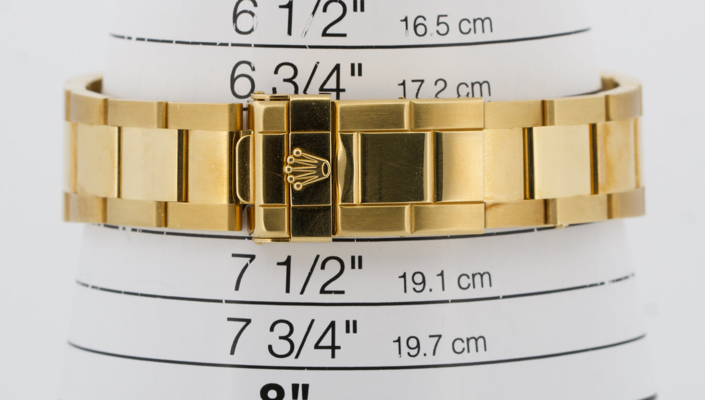 1999 TOP CONDITION PAPERS Rolex Daytona FACTORY BAGUETTE 18K GOLD 16568 BOX