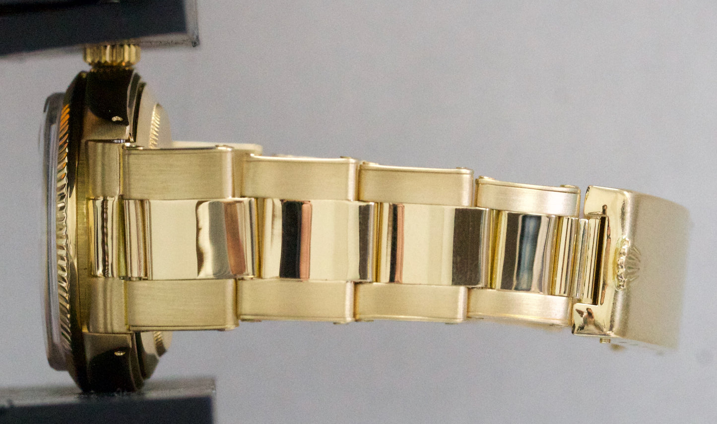 VINTAGE 1974 Ladies Rolex DateJust BLACK 26mm 18K Yellow Gold Oyster 6927 Watch