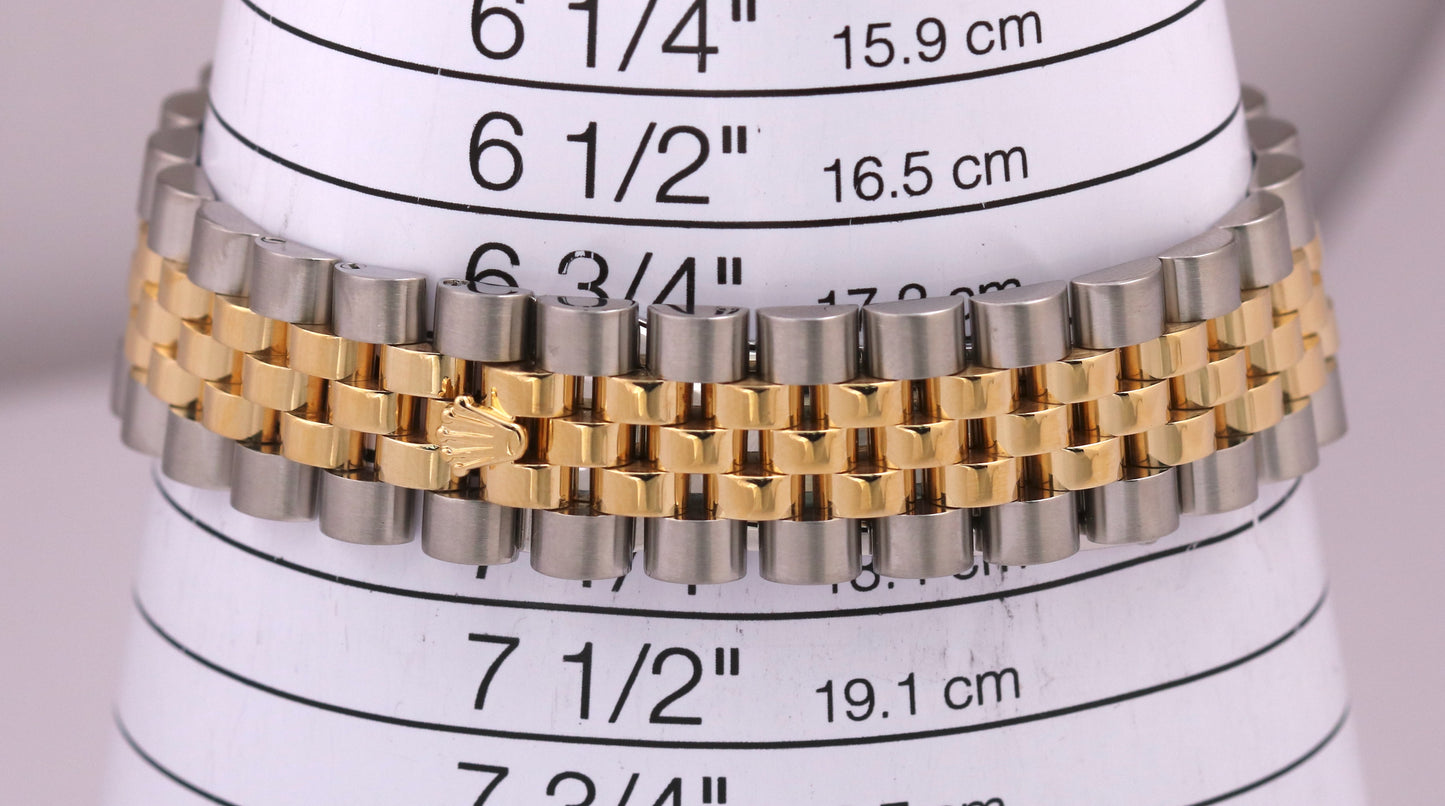 MINT Rolex DateJust 36mm SILVER DIAMOND 18K Gold SUPER JUBILEE 116233 Watch