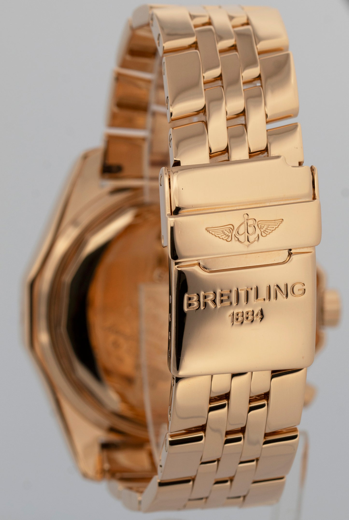 Breitling Bentley Black 30 Second Chronograph 18K Yellow Gold K25362 48mm Watch