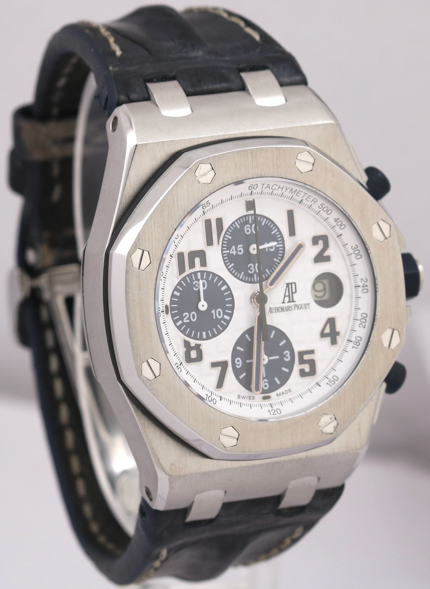 Audemars Piguet Royal Oak Offshore WHITE Blue NAVY Chronograph Steel 26170ST