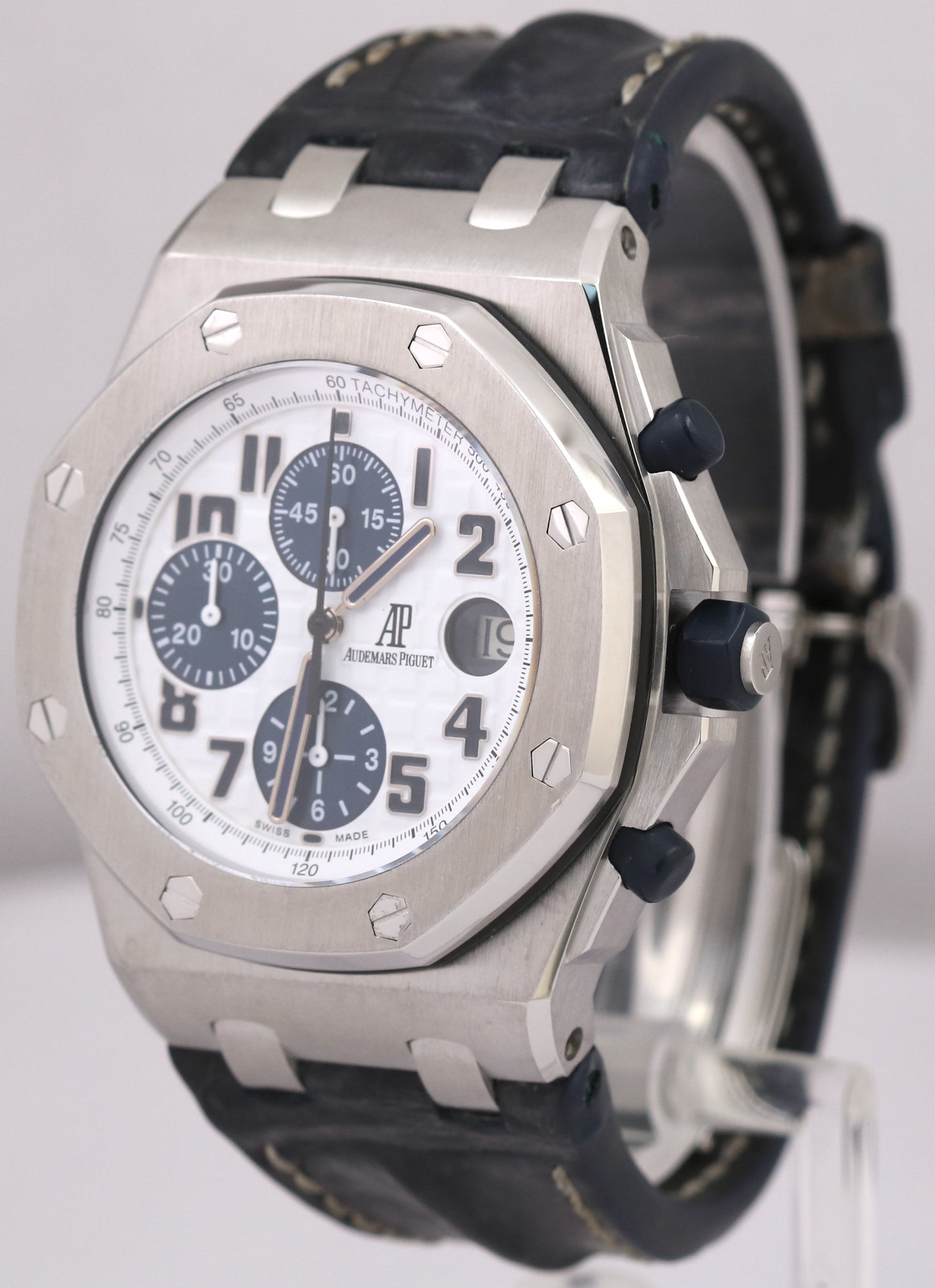 Audemars Piguet Royal Oak Offshore WHITE Blue NAVY Chronograph Steel 26170ST