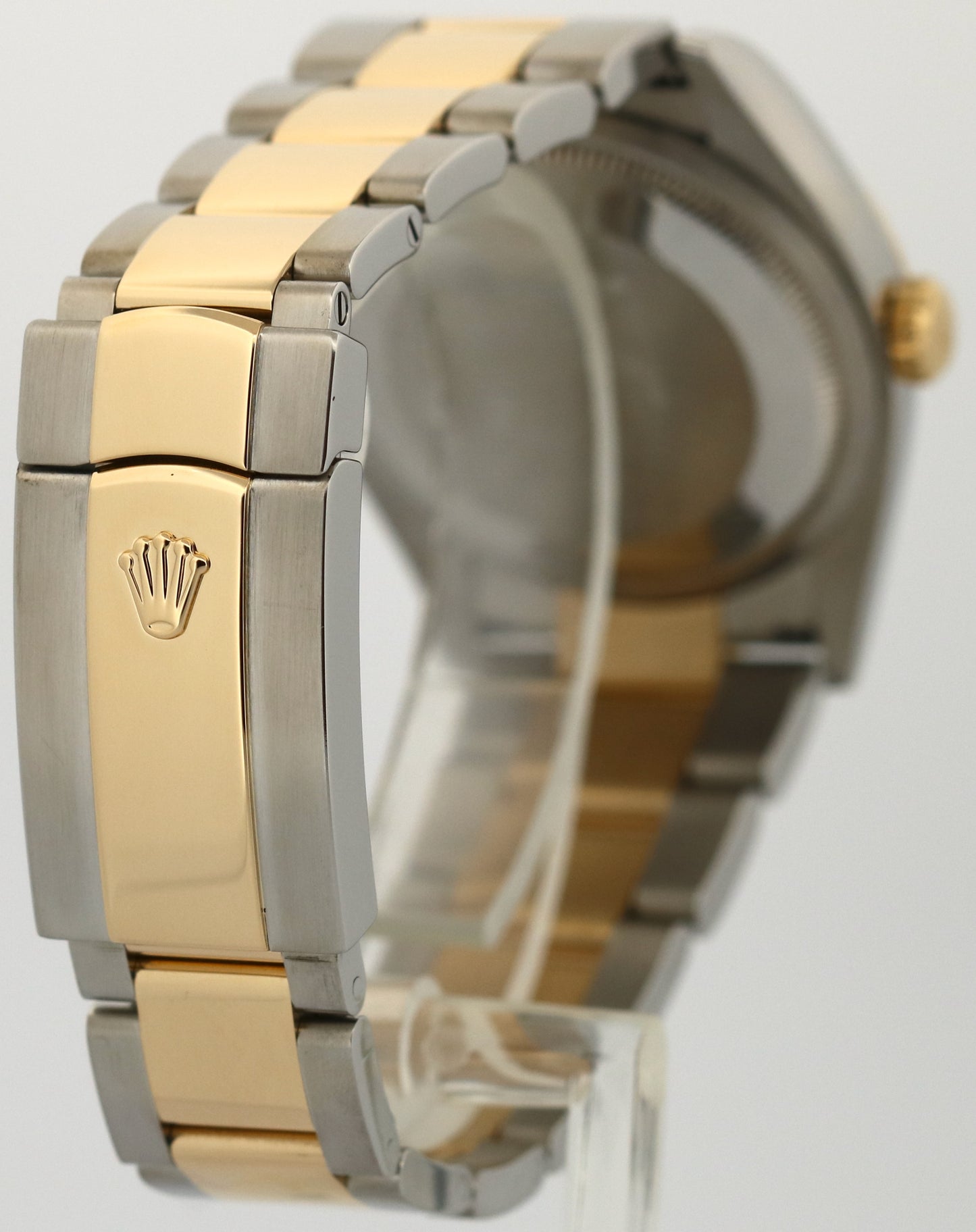 Rolex DateJust 36 WHITE ROMAN 18K Yellow Gold Steel OYSTER Fluted 36mm 126233