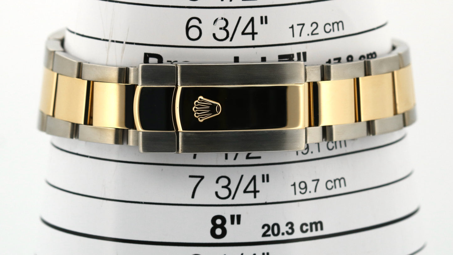 Rolex DateJust 36 WHITE ROMAN 18K Yellow Gold Steel OYSTER Fluted 36mm 126233