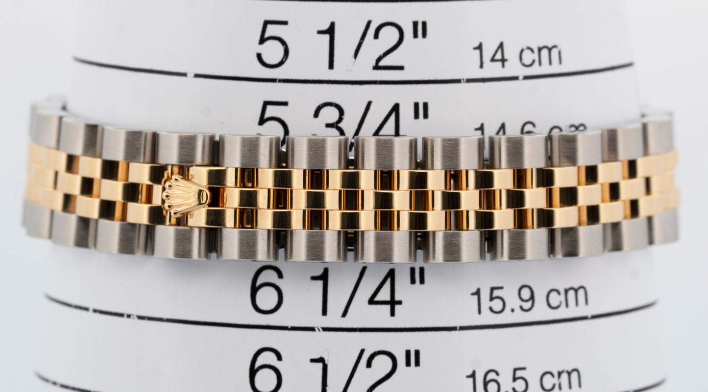 Rolex DateJust Two-Tone MOP DIAMOND Yellow Gold Steel Jubilee 26mm 179173 Watch