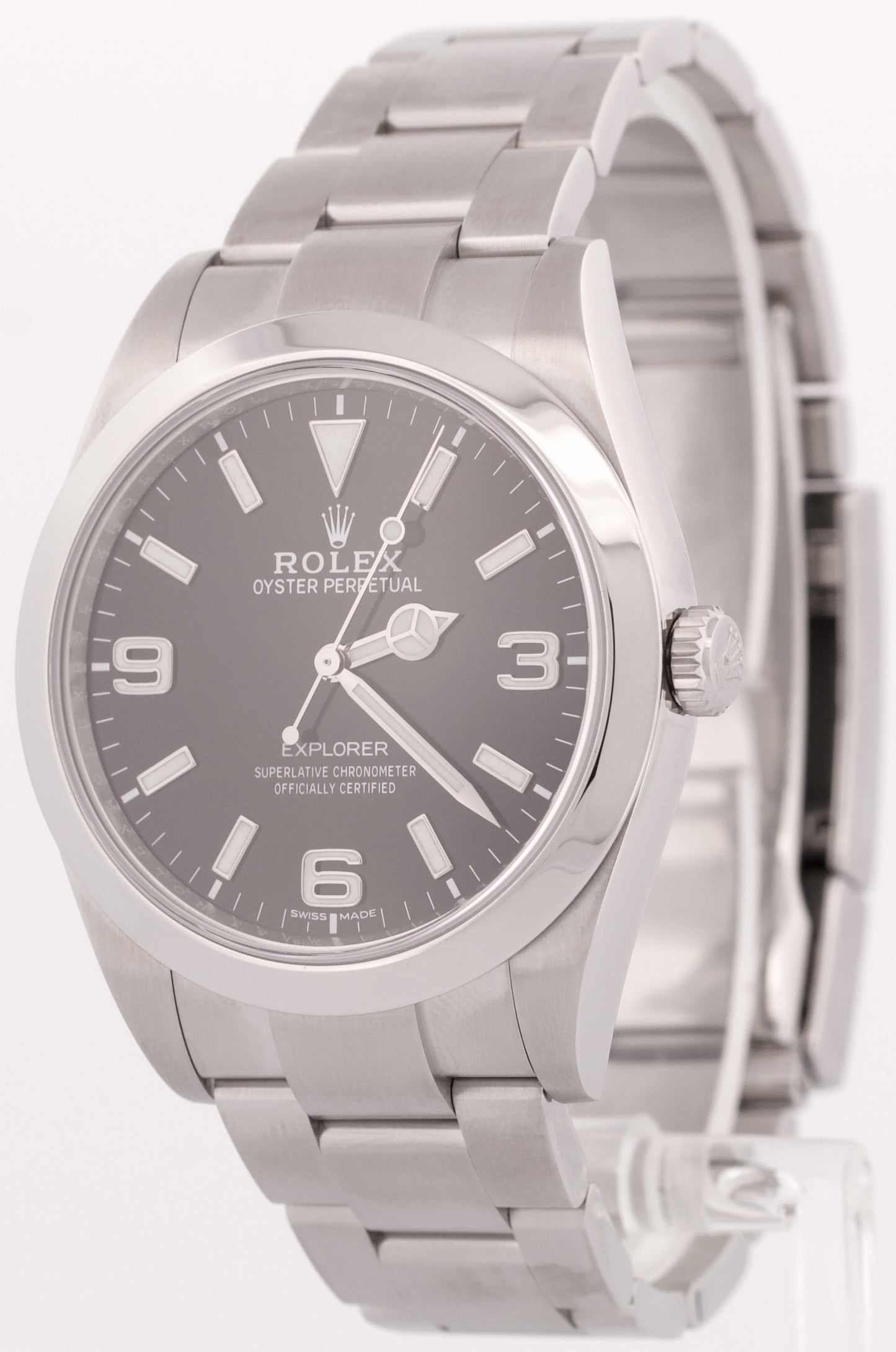 MINT PAPERS Rolex Explorer I Black MK2 Steel 39mm Stainless Steel 214270 BOX