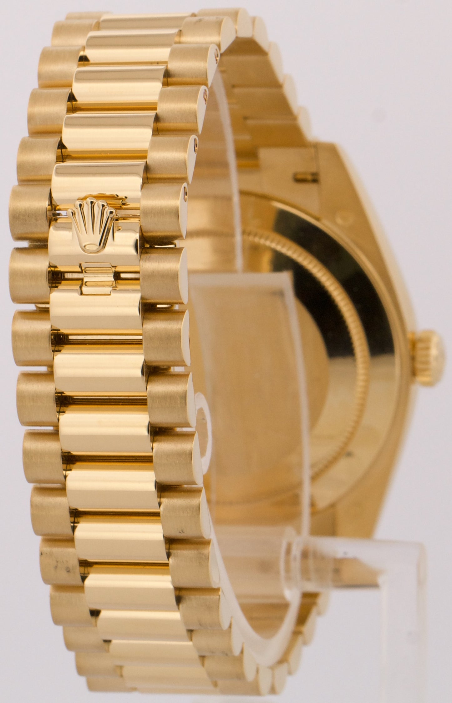 PAPERS Rolex Day-Date President 40mm WHITE ROMAN 18K Gold Fluted 228238 BOX