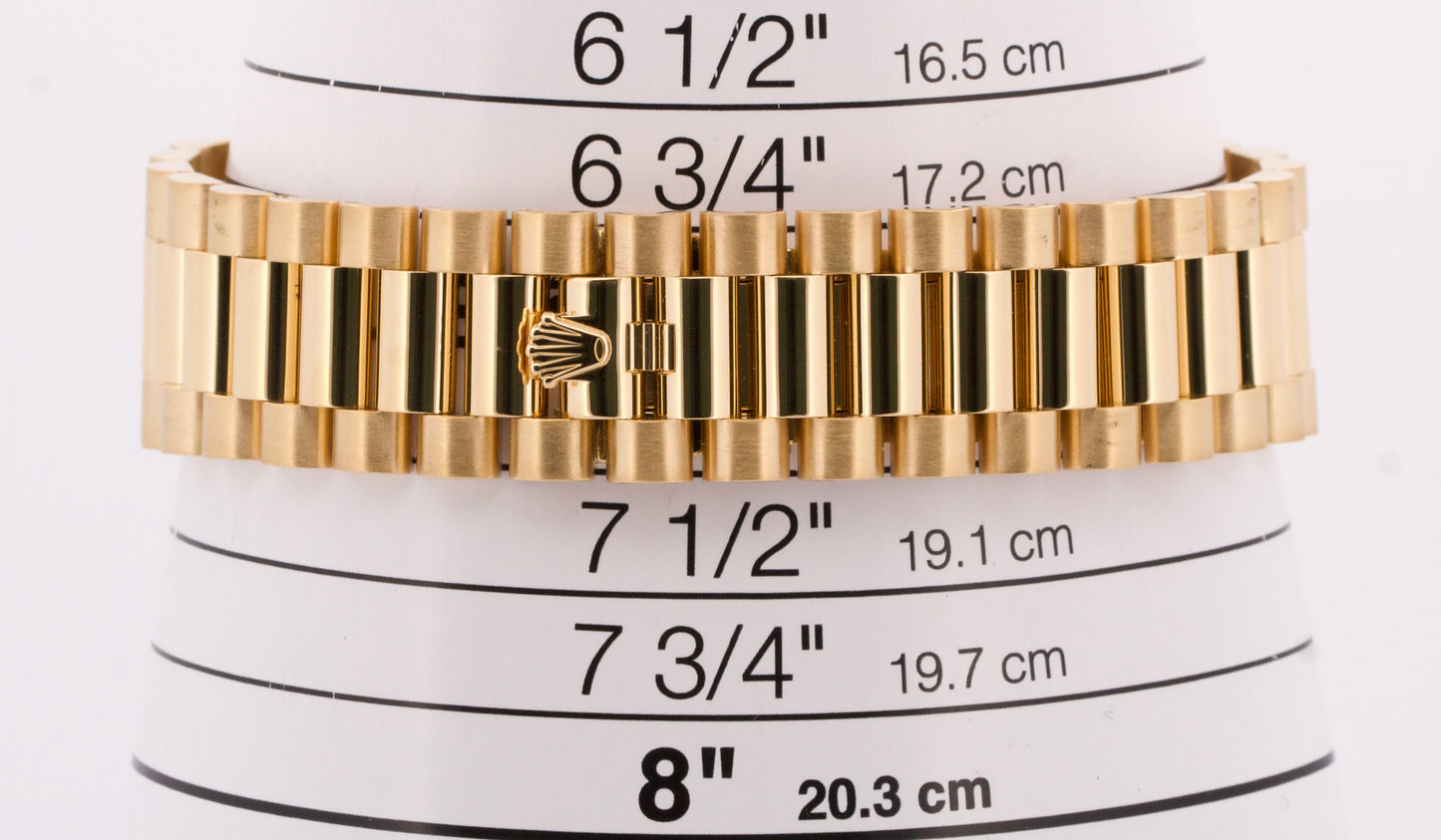 PAPERS Rolex Day-Date President 40mm WHITE ROMAN 18K Gold Fluted 228238 BOX