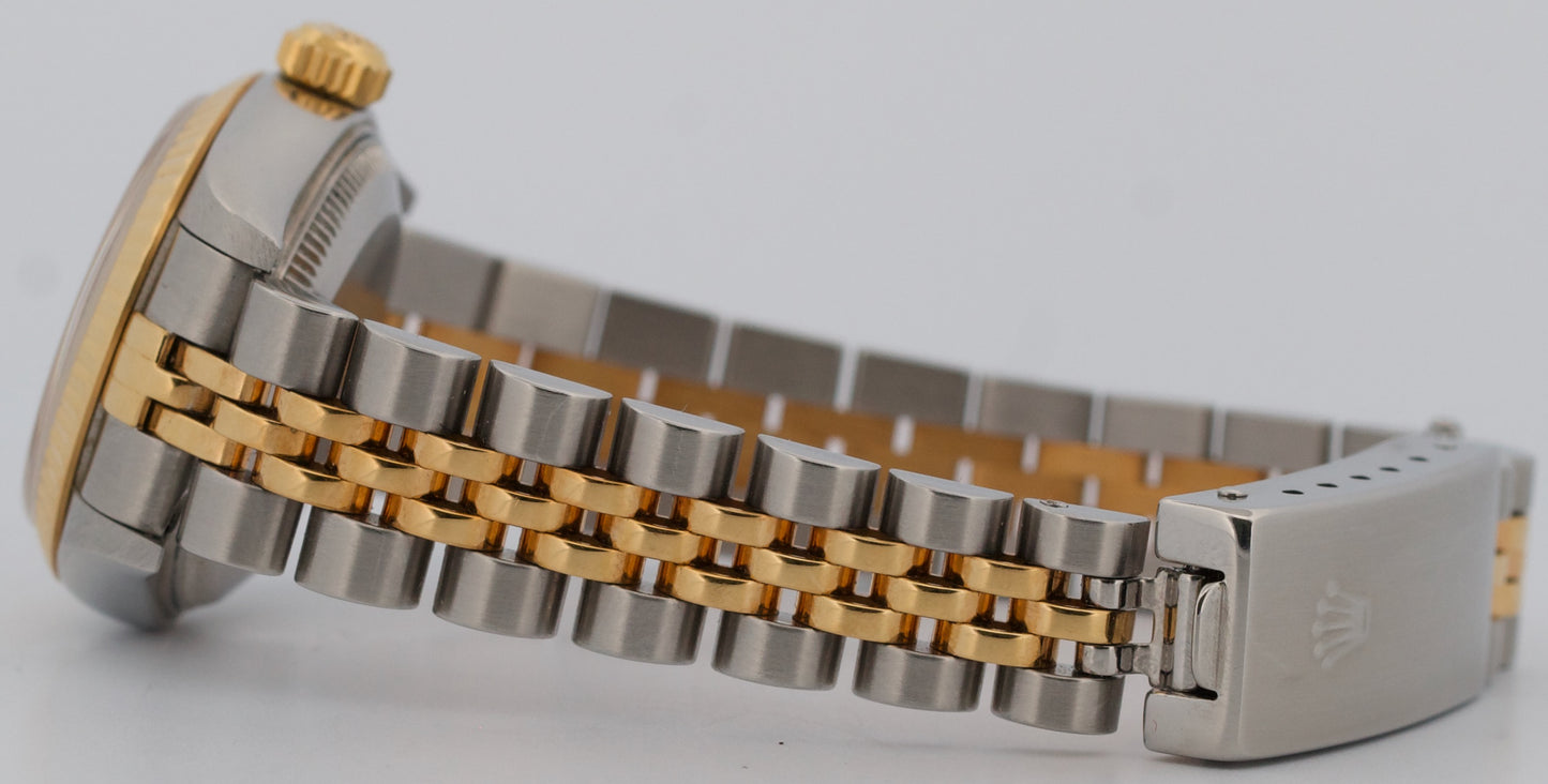 Ladies Rolex DateJust FACTORY MOP TEARDROP DIAMOND 18K 26mm JUBILEE 79173 BOX