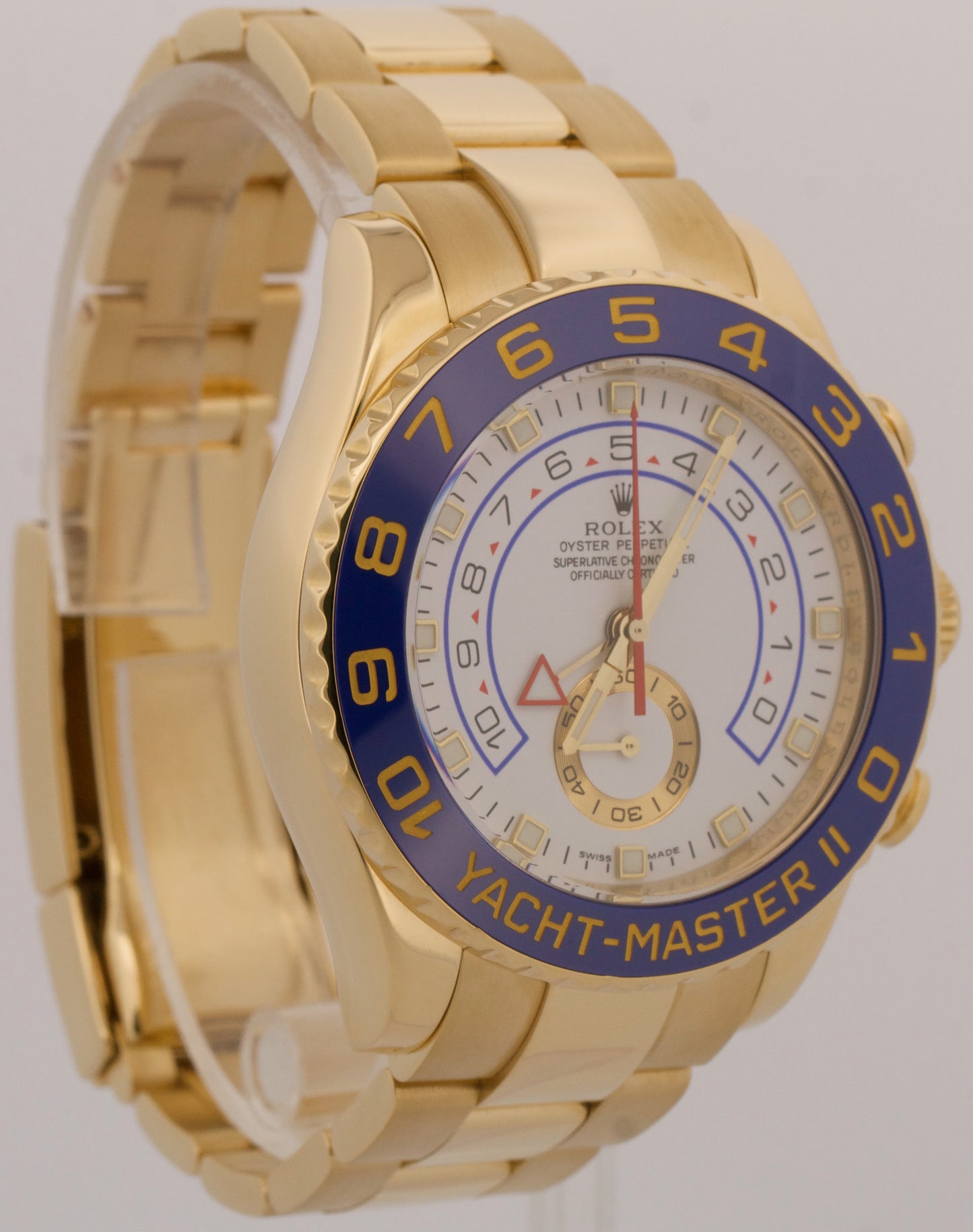 SEPT 2025 RSC Rolex Yacht-Master II 18K Yellow Gold White Blue 44mm 116688 BOX