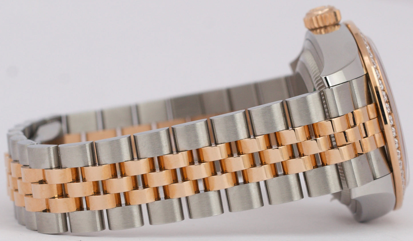 PAPERS Rolex DateJust MOP DIAMOND 28mm Steel JUBILEE 18K Rose Gold 279381RBR BOX