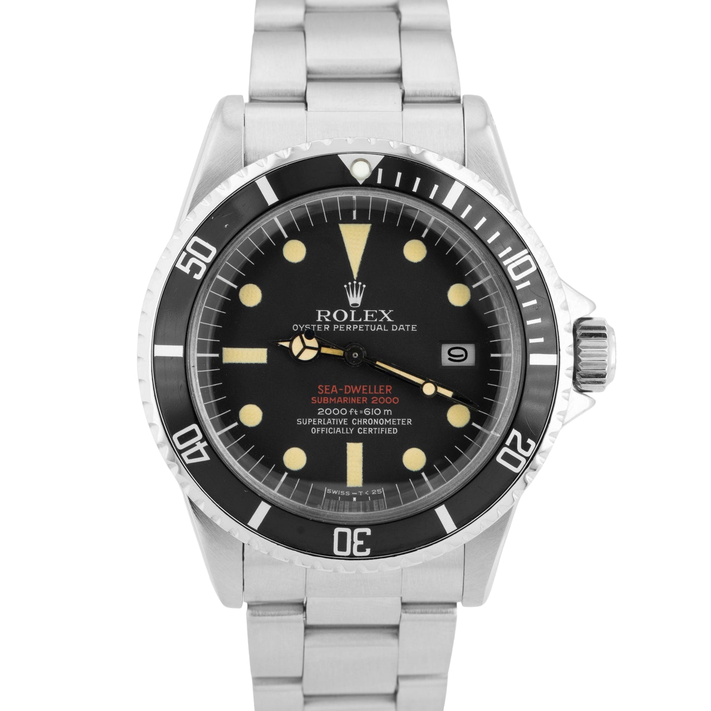 1973 DOUBLE RED Rolex Sea-Dweller DRSD MK3 40mm Stainless Steel Watch 1665