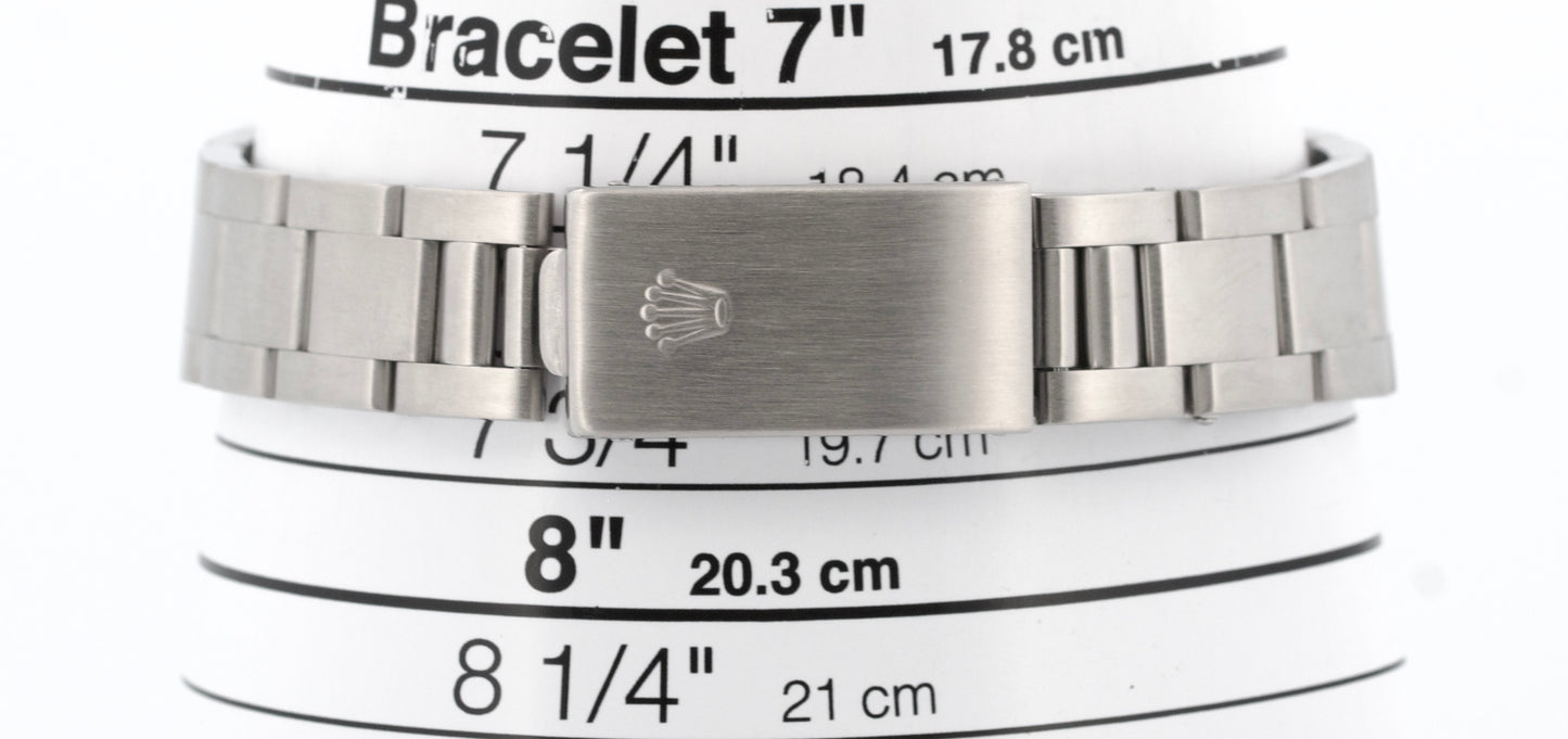 PAPERS Rolex Oyster Perpetual Air-King BLACK 14010 Stainless Steel 34mm BOX