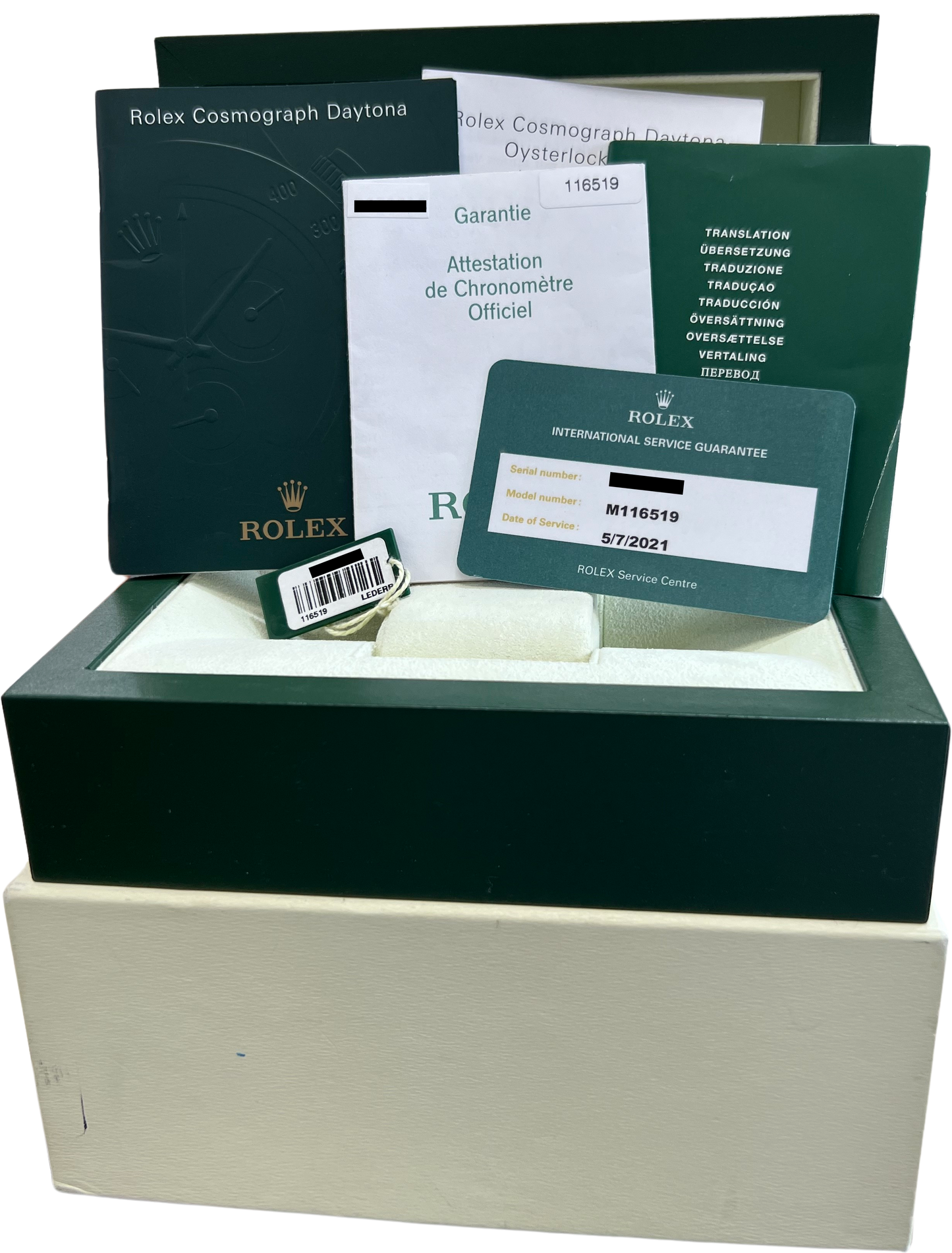 MINT PAPERS Rolex Daytona Cosmograph BEACH PINK MOP White Gold Watch 116519 BOX